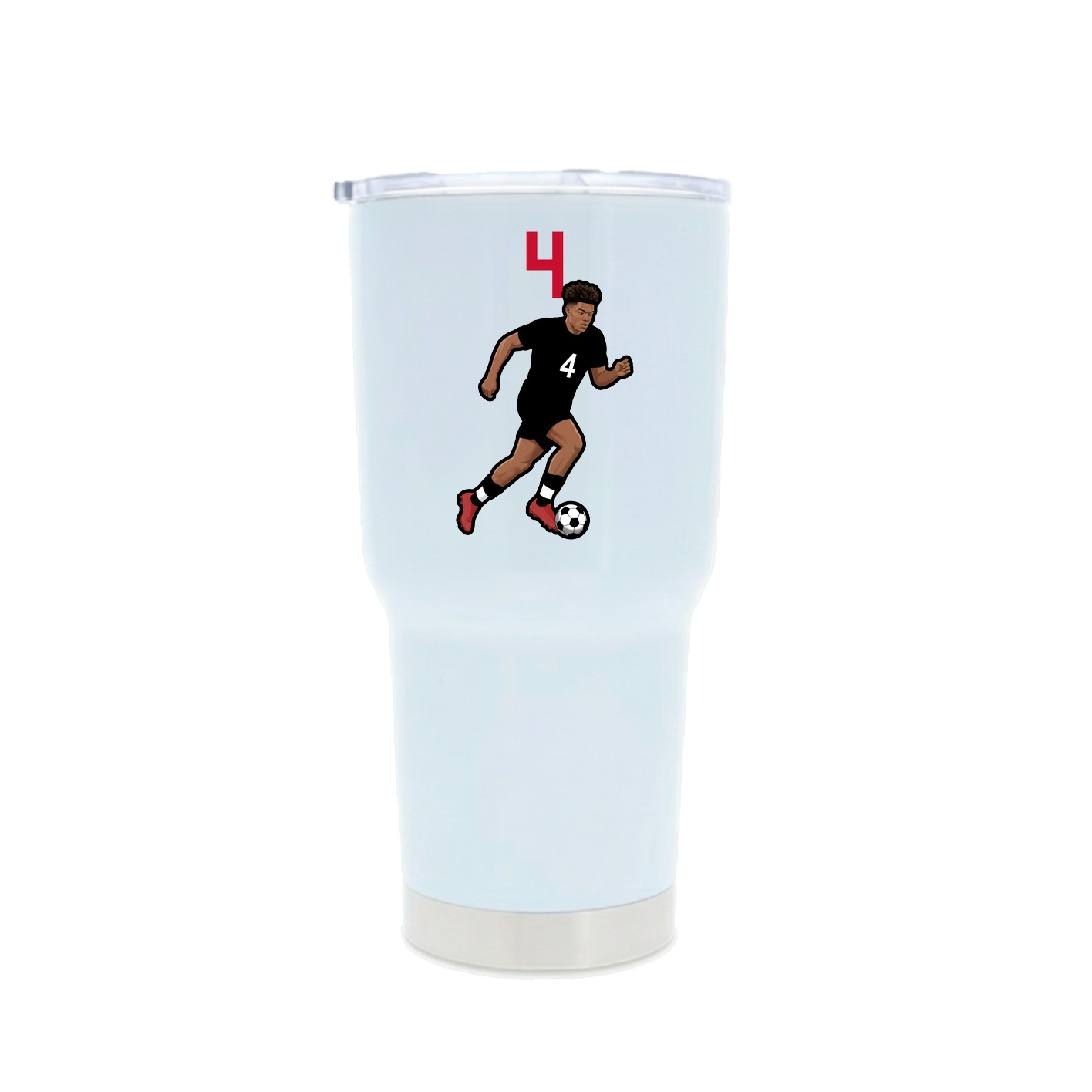30oz Stainless Steel Tumbler — Number Top in White
