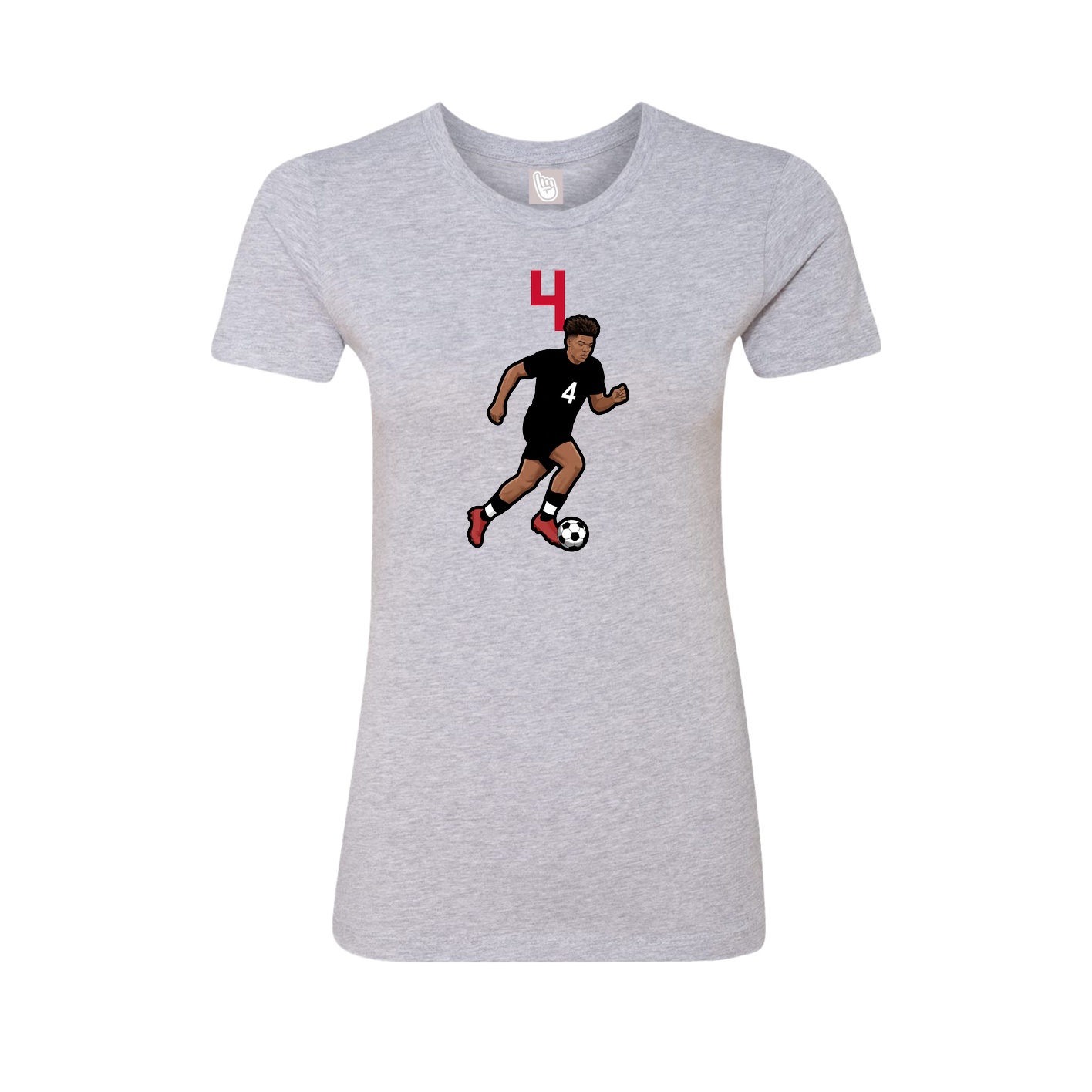 Womens Tee — Number Top in Grey