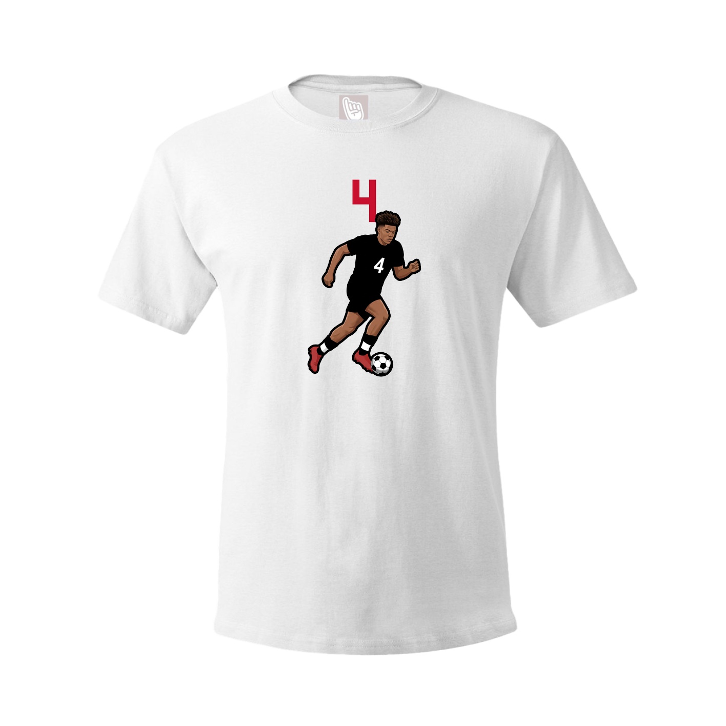 Youth Tee — Number Top in White
