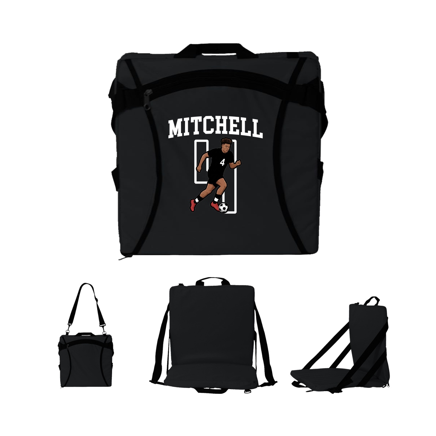 Folding Stadium Seat — Shirsey in Black