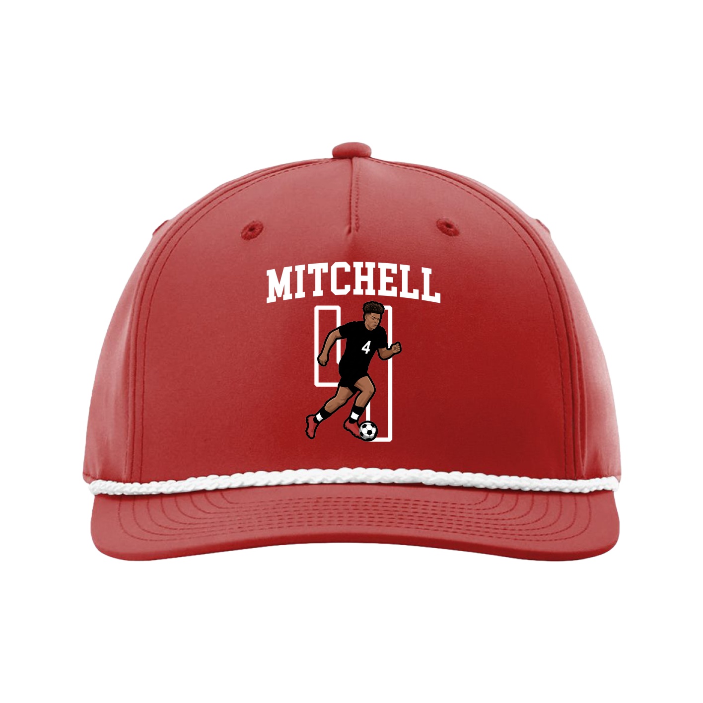 Five-Panel Classic Rope Cap — Shirsey in Red