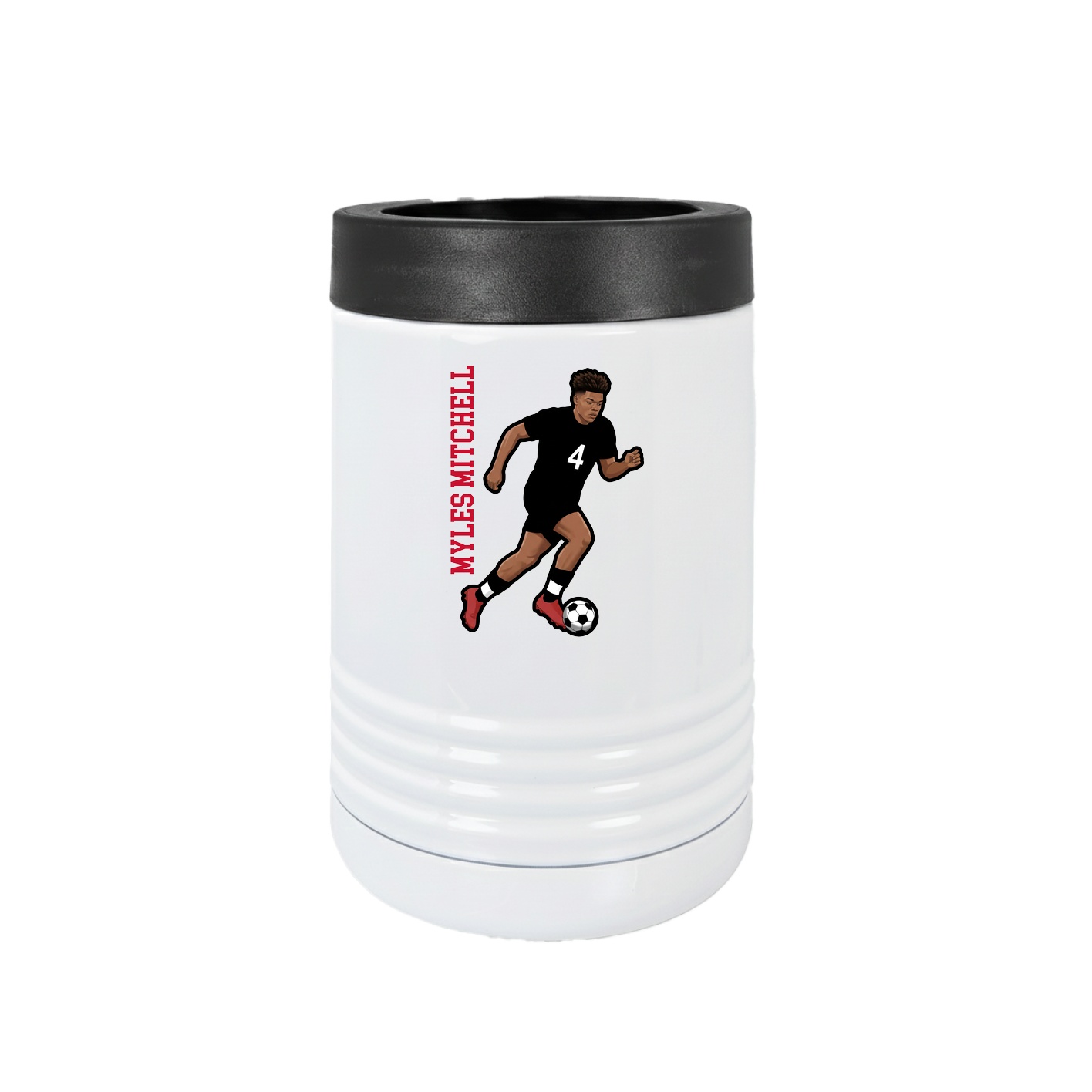 Beverage Holder — Name Vertical in White