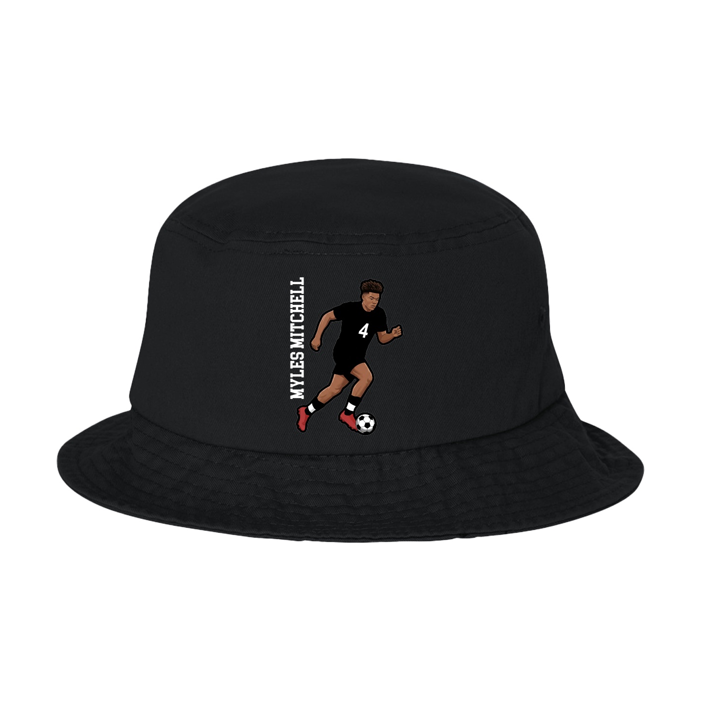 Bucket Cap — Name Vertical in Black