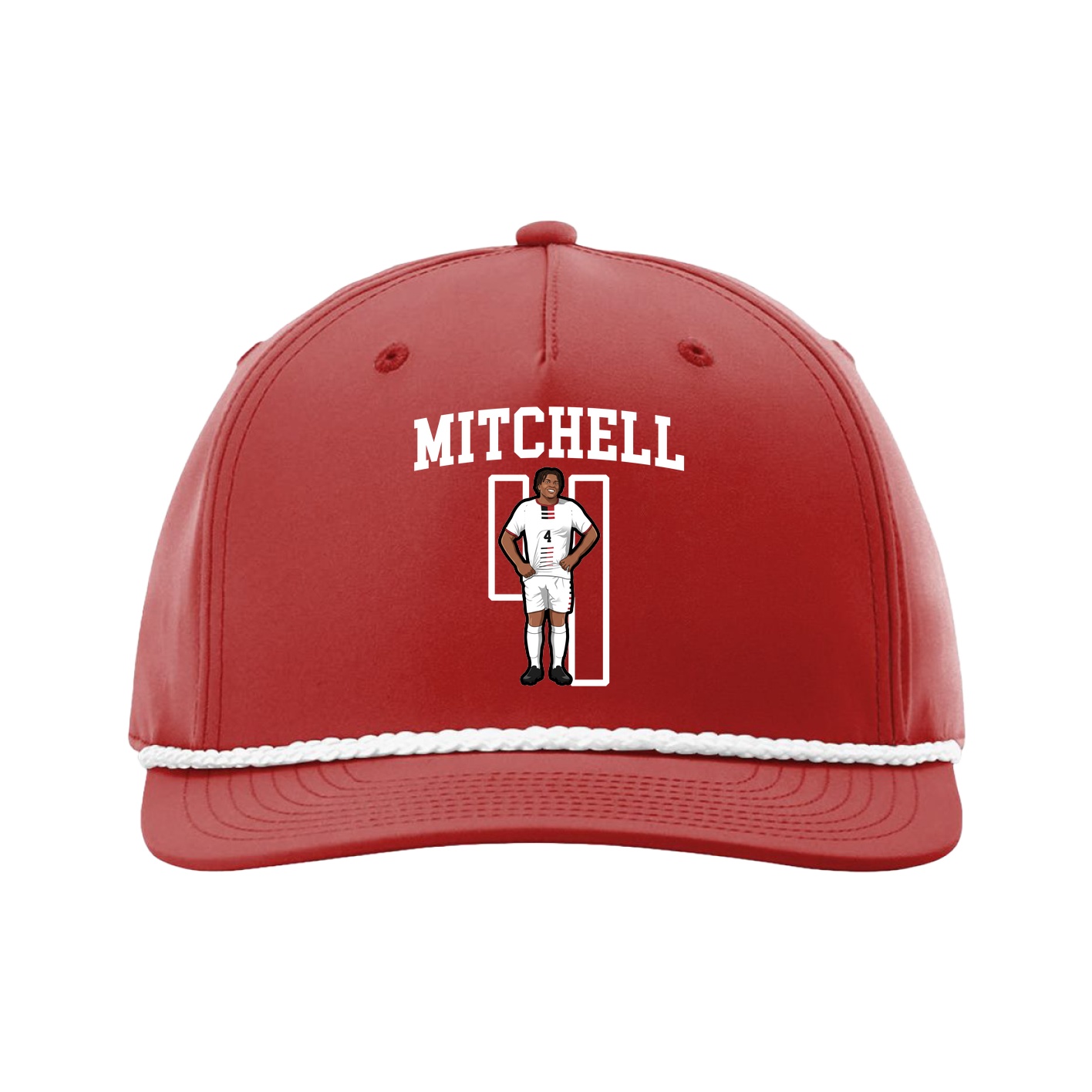 Five-Panel Classic Rope Cap — Shirsey in Red