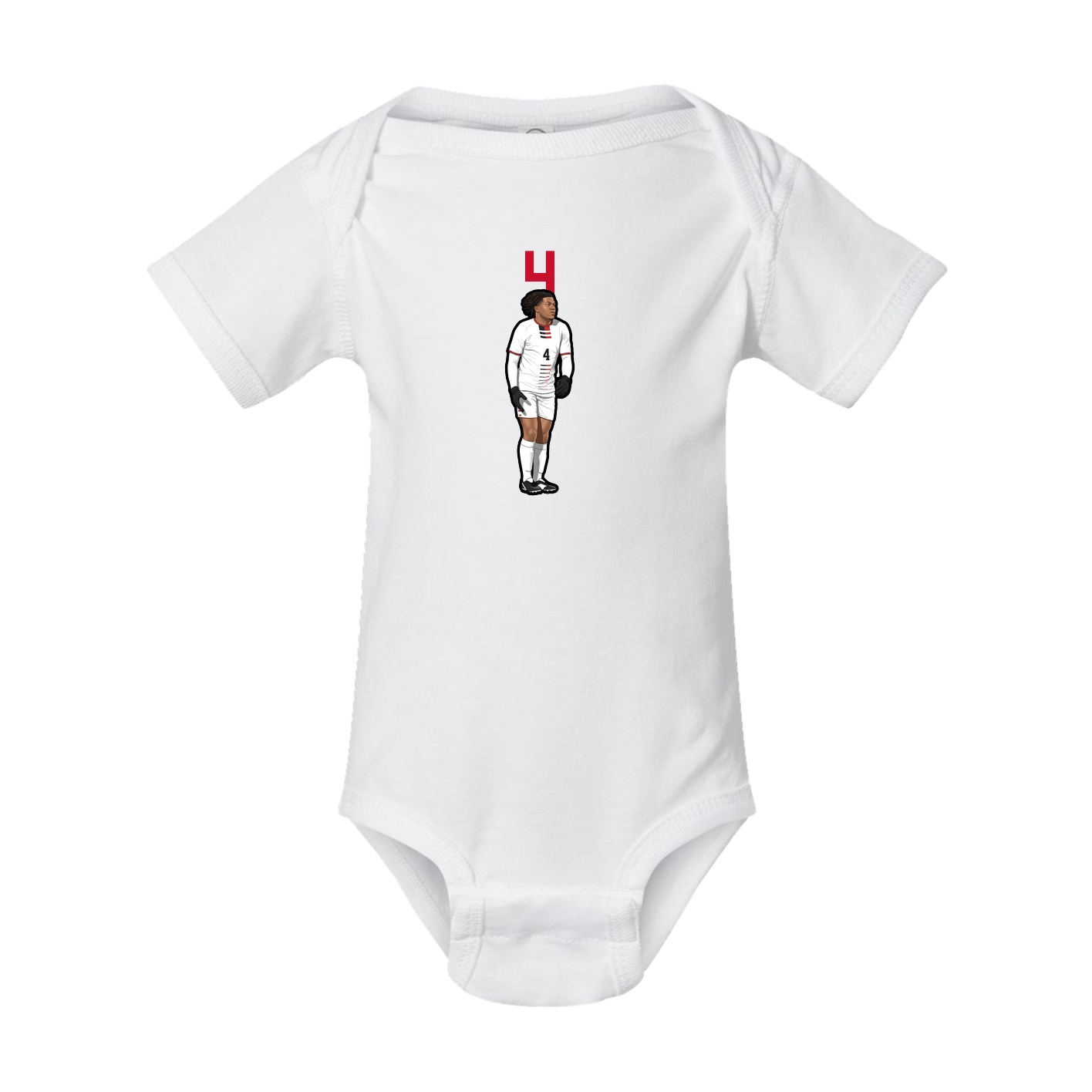 Baby Onesie — Number Top in White