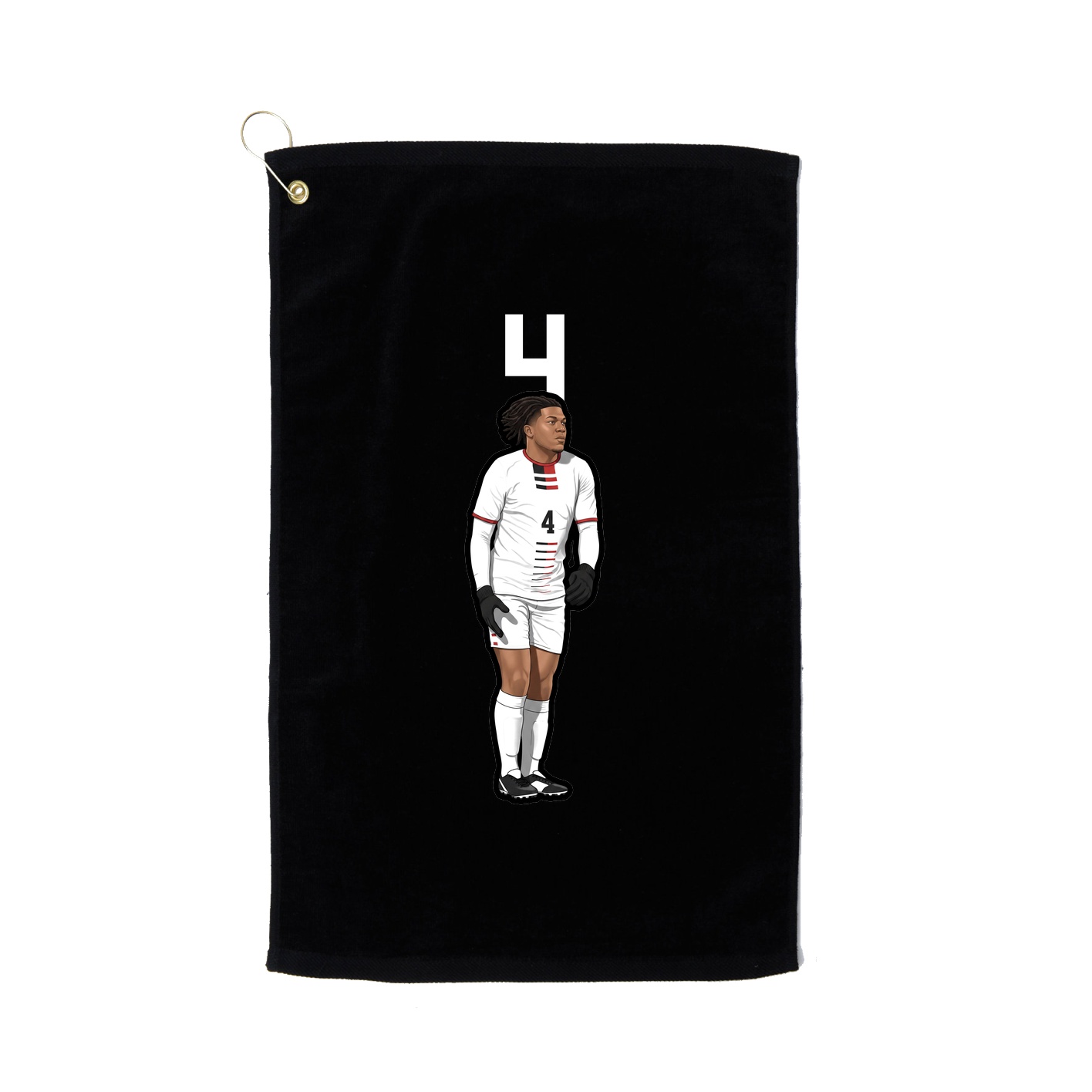 Golf Towel — Number Top in Black