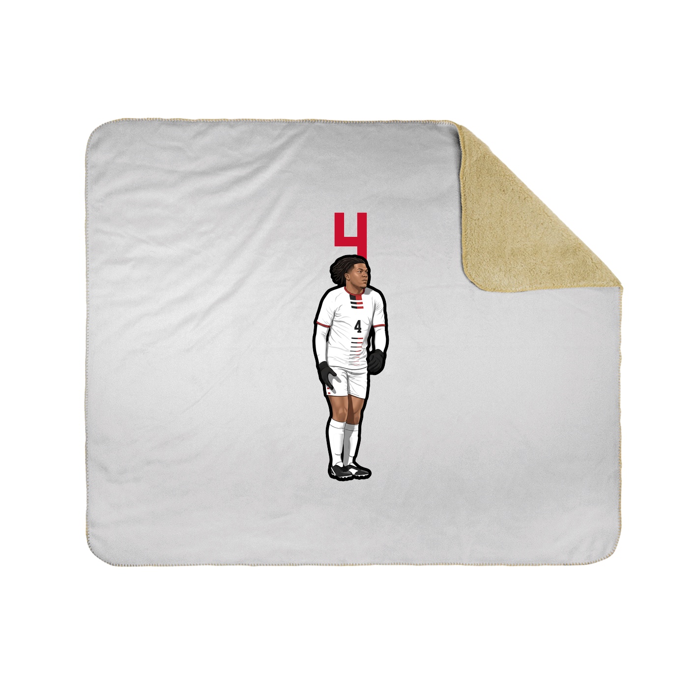 Throw Blanket — Number Top in White
