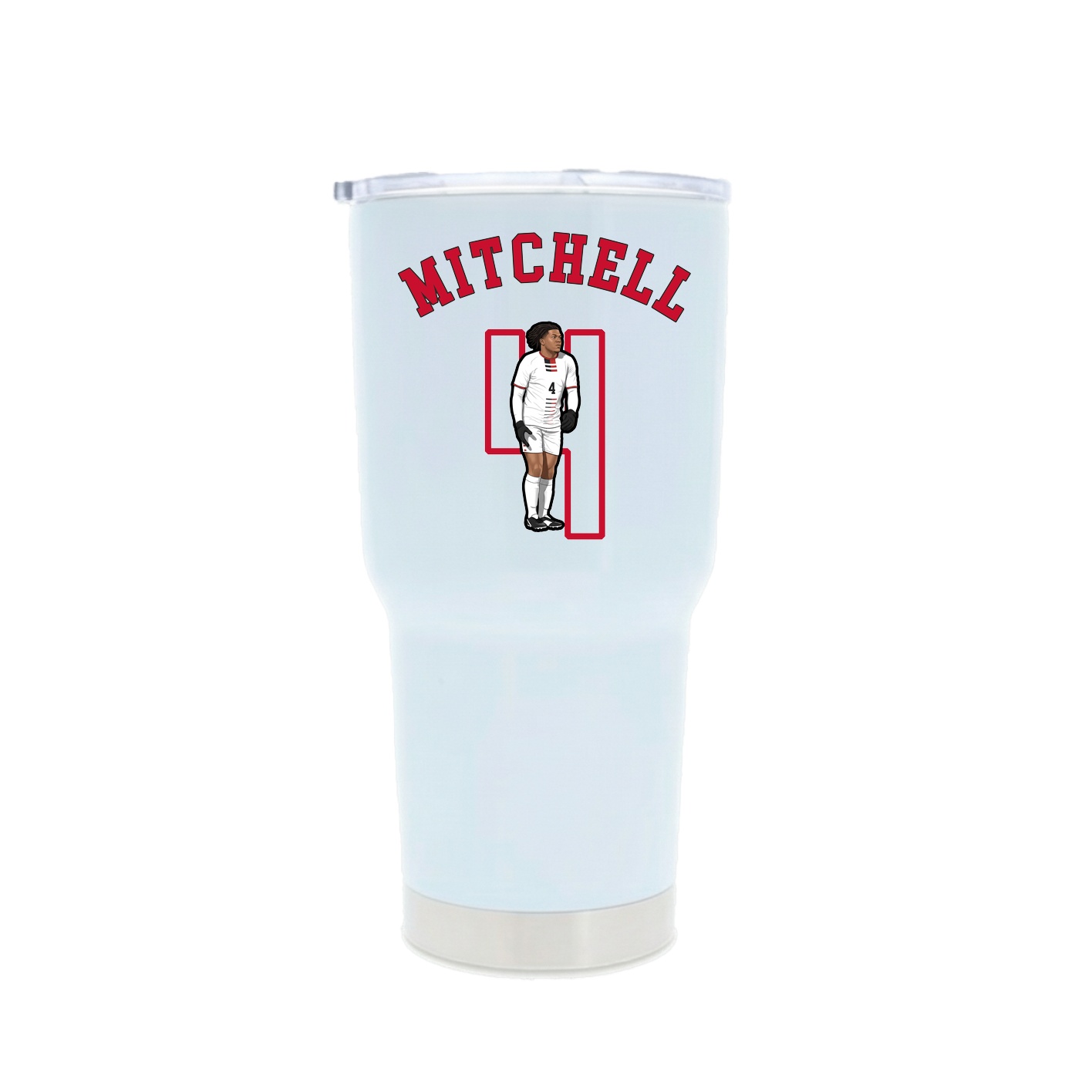 30oz Stainless Steel Tumbler — Shirsey Arch in White
