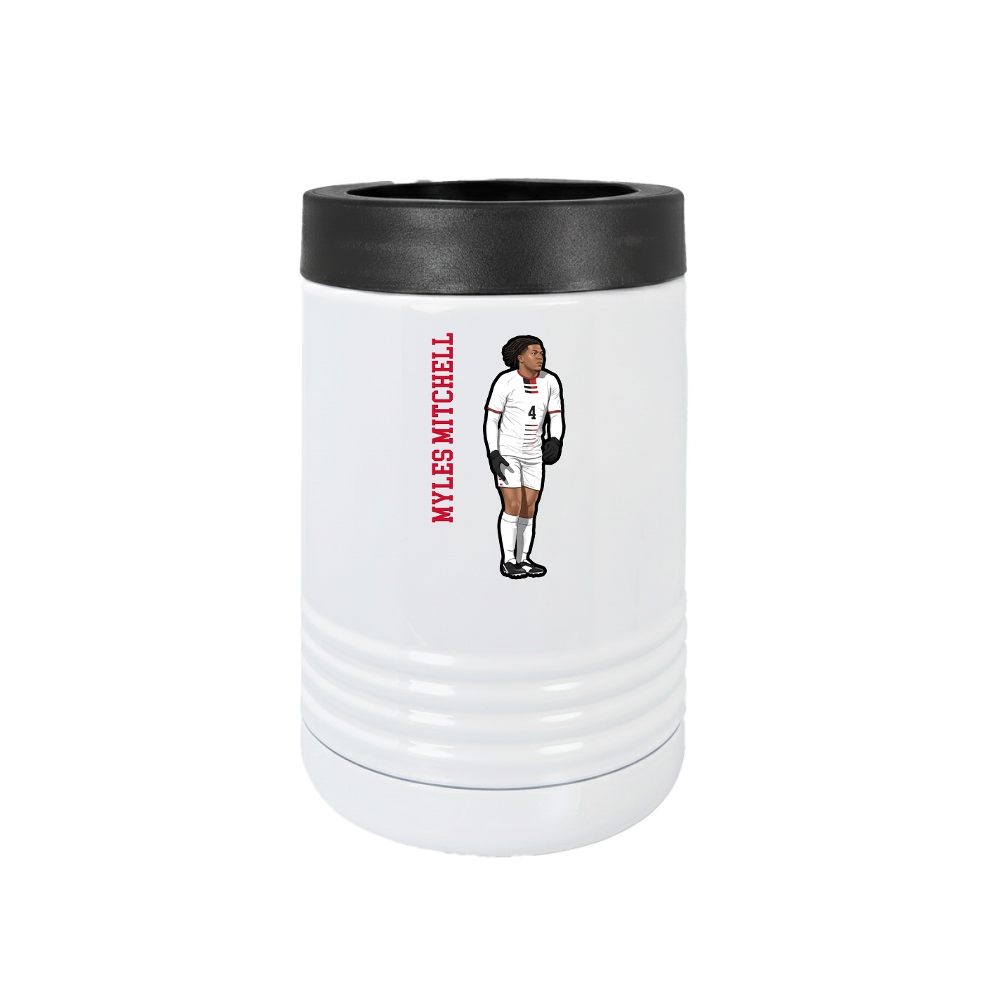 Beverage Holder — Name Vertical in White