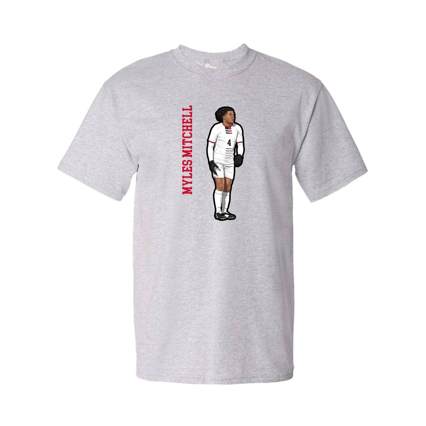Tee — Name Vertical in Grey