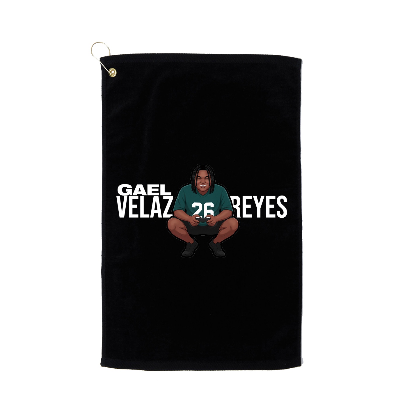 Golf Towel — Player Name in Black