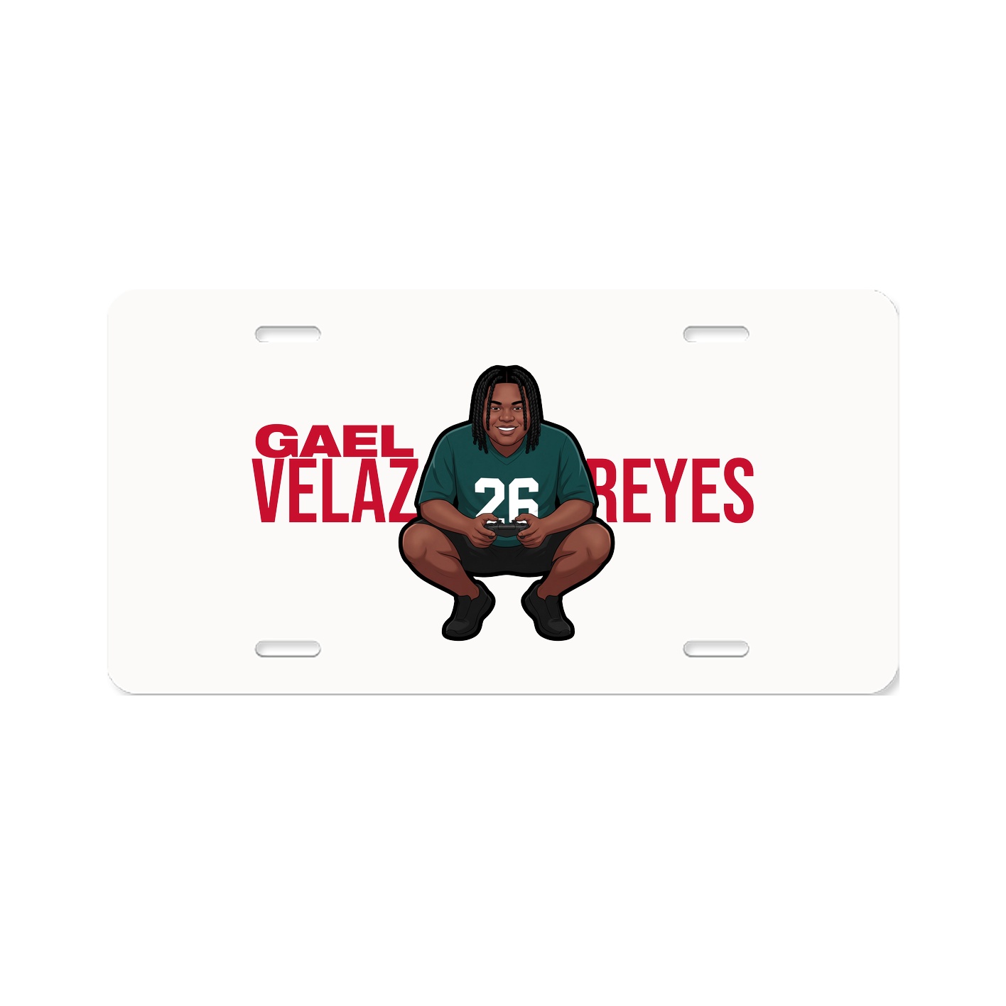 License Plate — Player Name in Classic