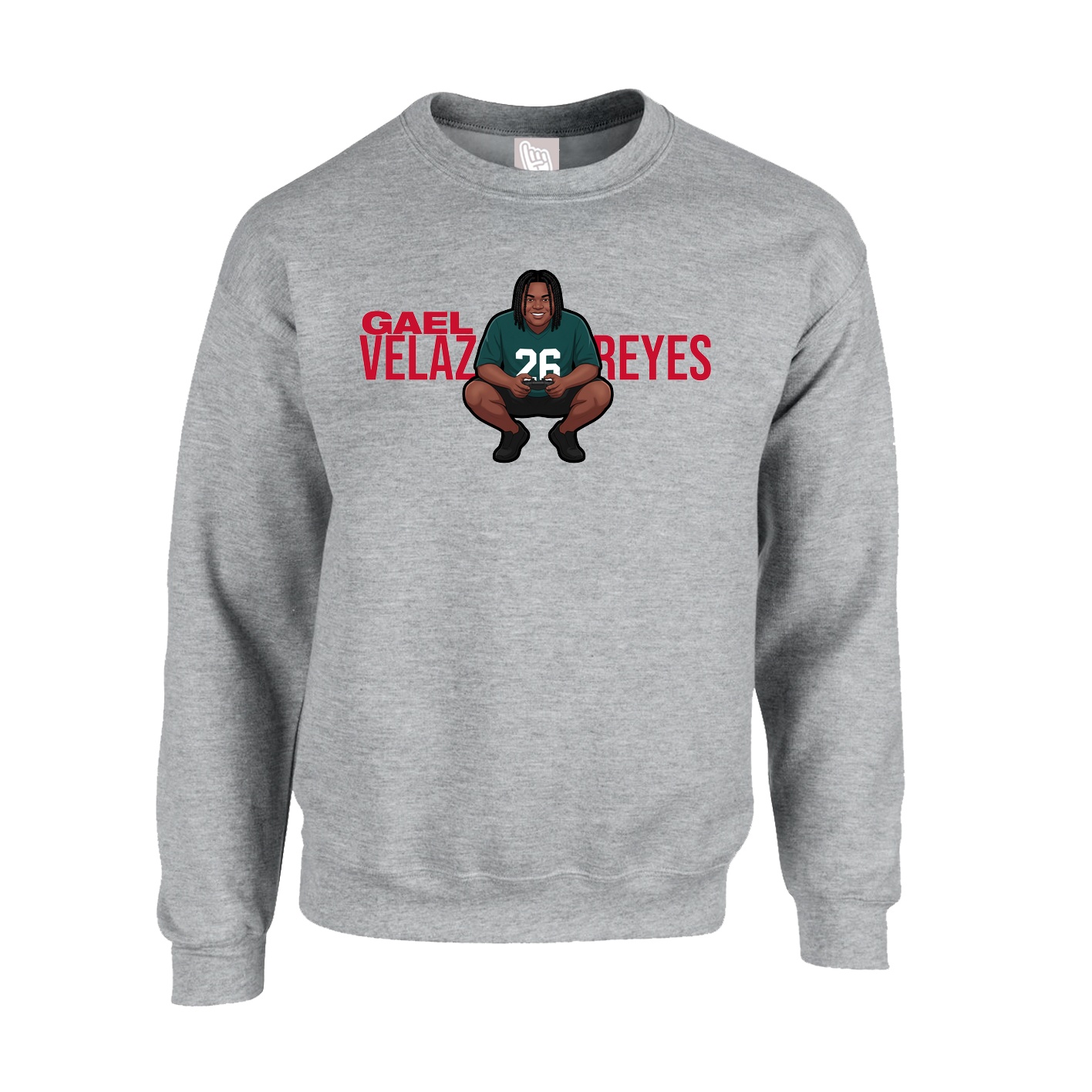 Fleece Crew — Player Name in Grey