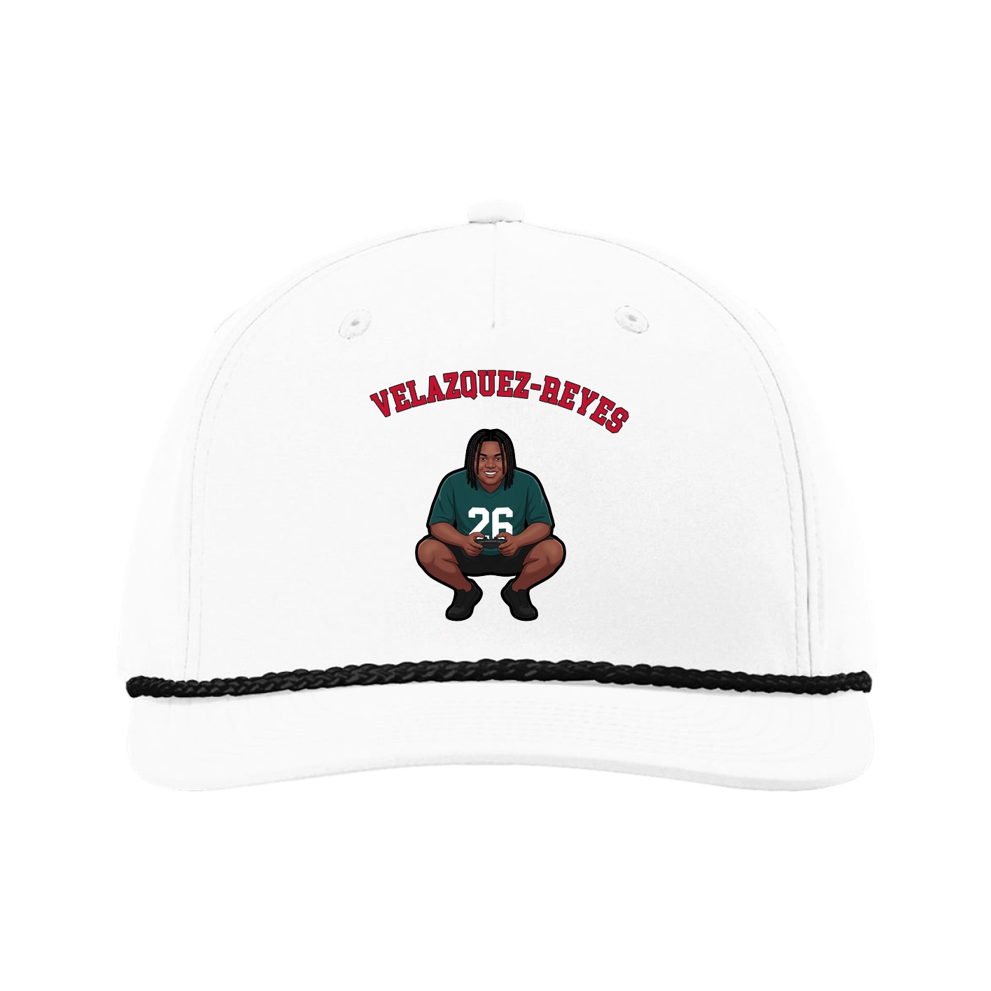 Five-Panel Classic Rope Cap — Shirsey Arch in White