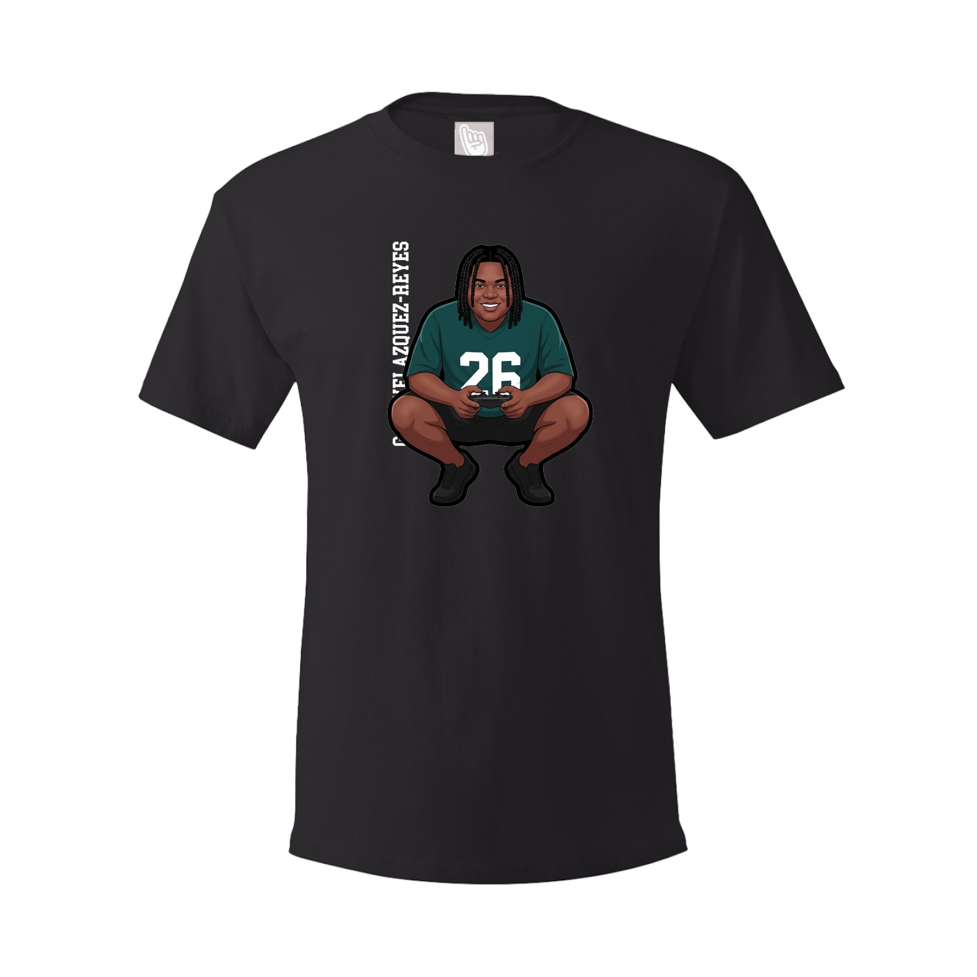 Tee — Name Vertical in Black