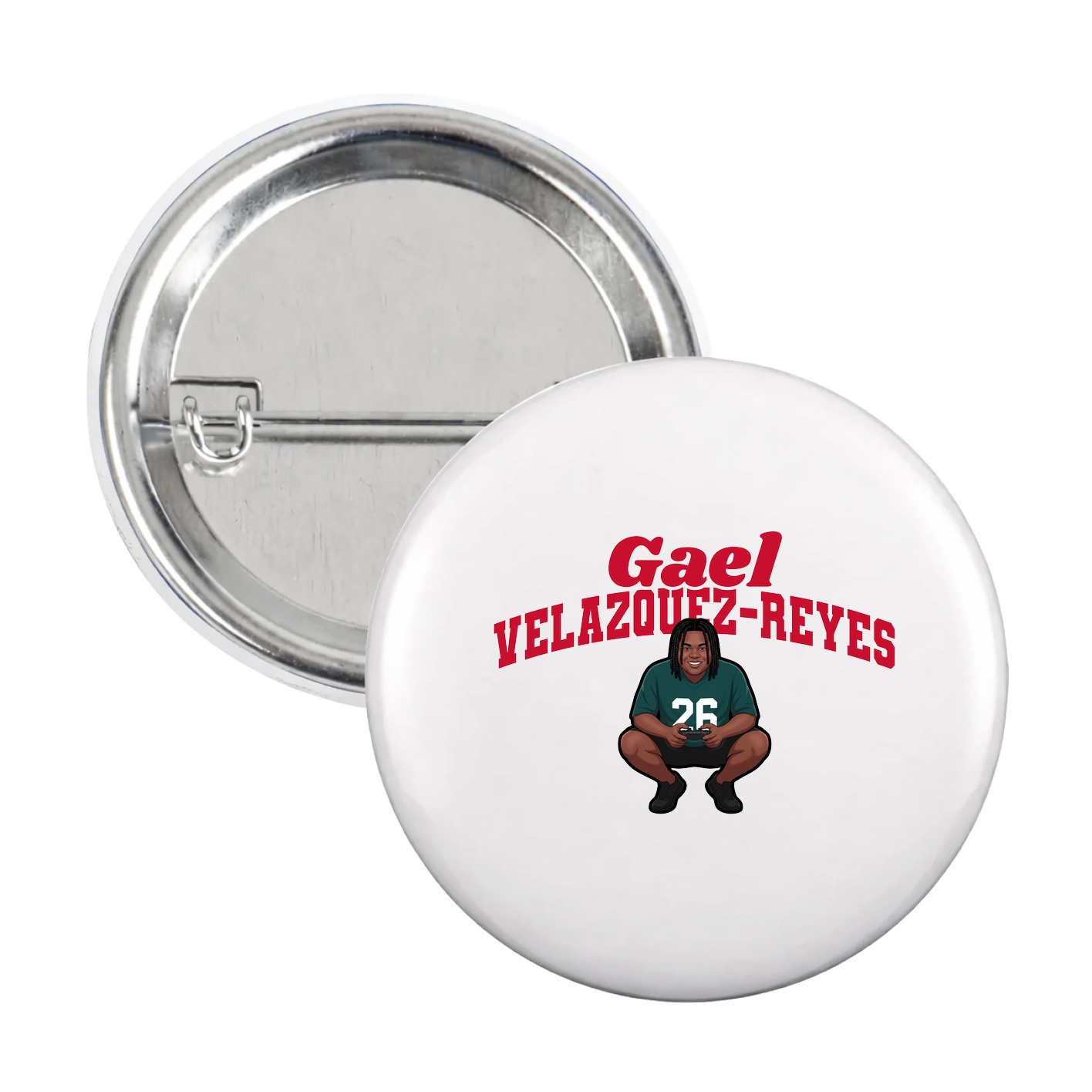 Game Day Button — Signature Arch in White