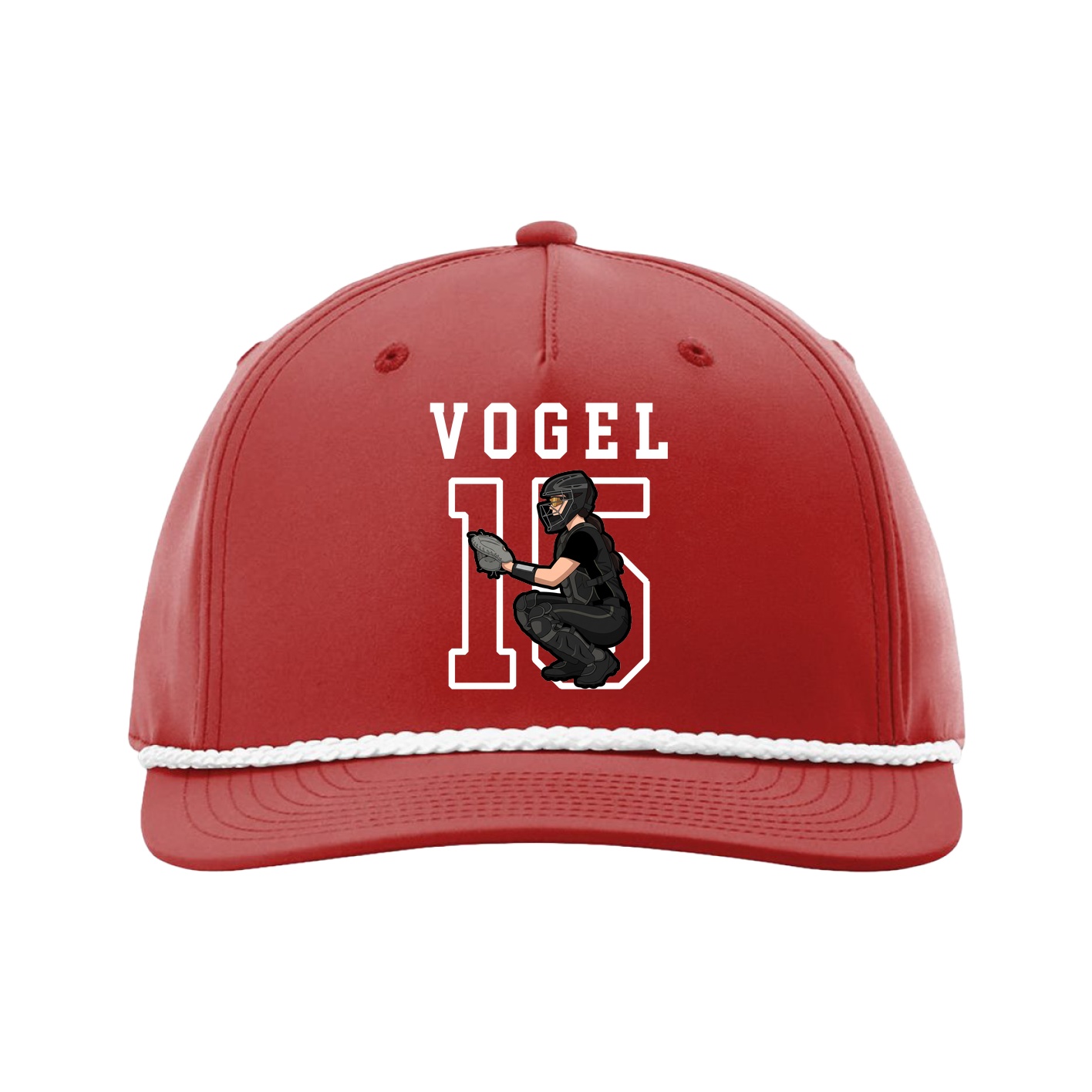 Five-Panel Classic Rope Cap — Shirsey in Red