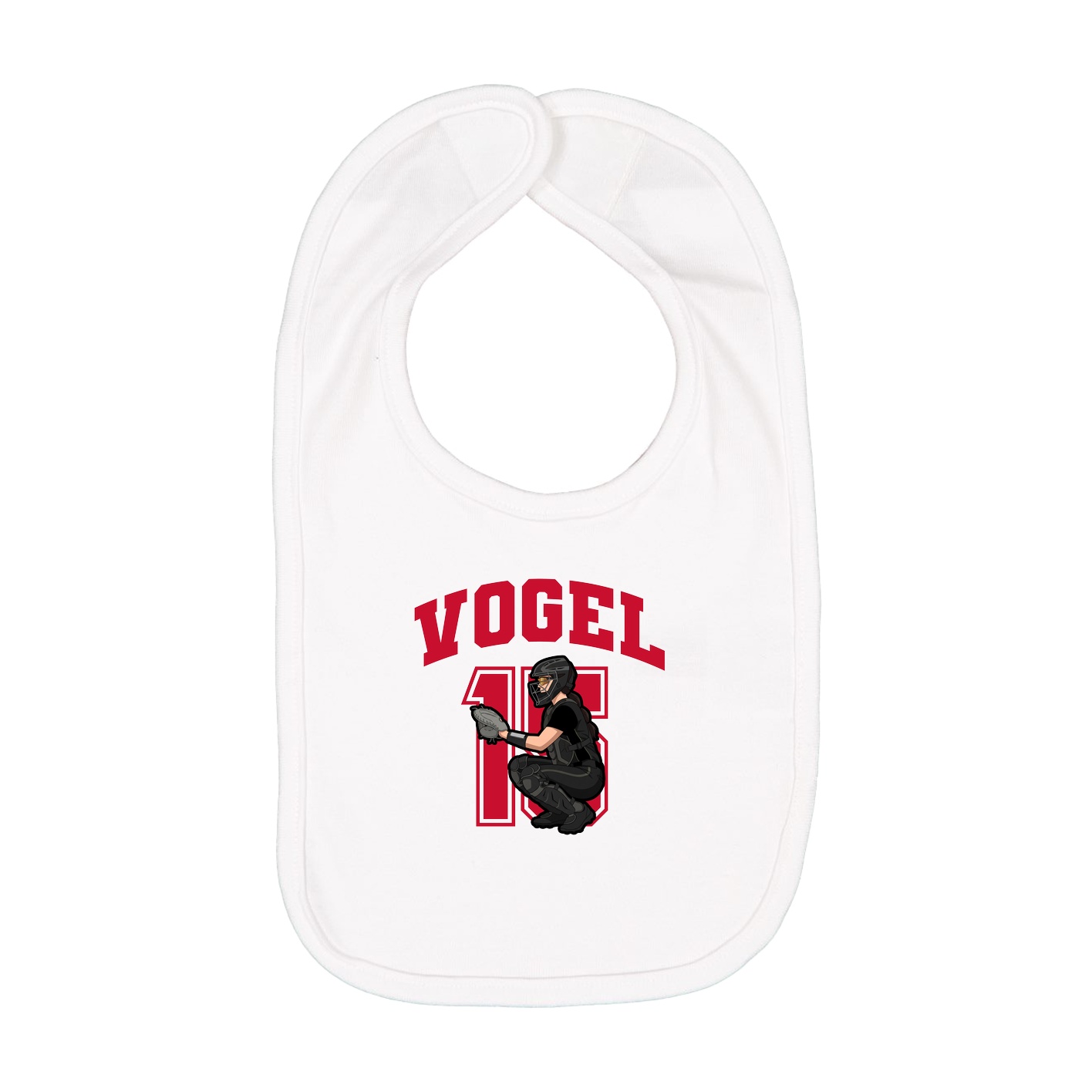 Infant Bib — Number in White