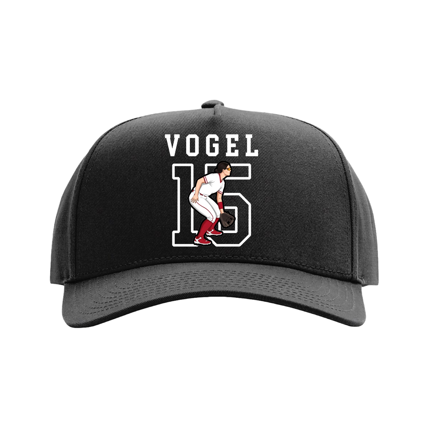 Full Fabric Five-Panel Champ Cap — Shirsey in Black