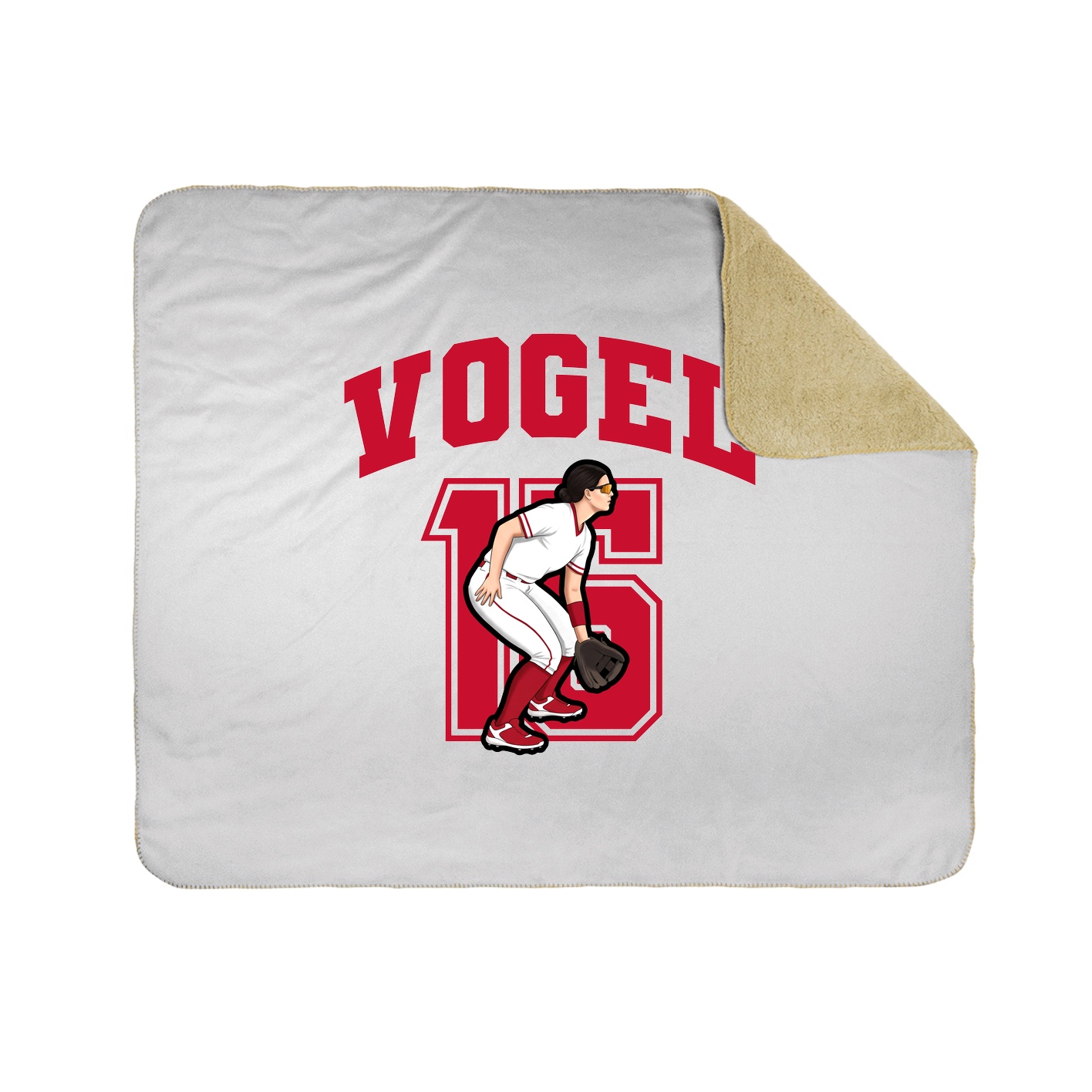 Throw Blanket — Number in White