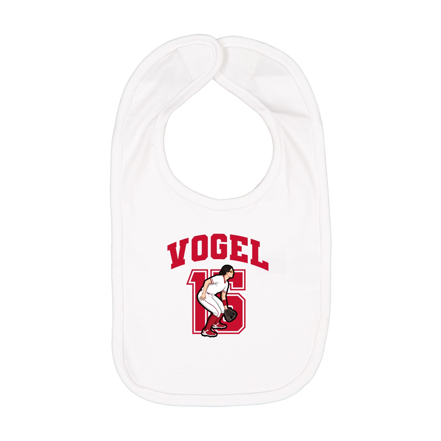 Infant Bib — Number in White