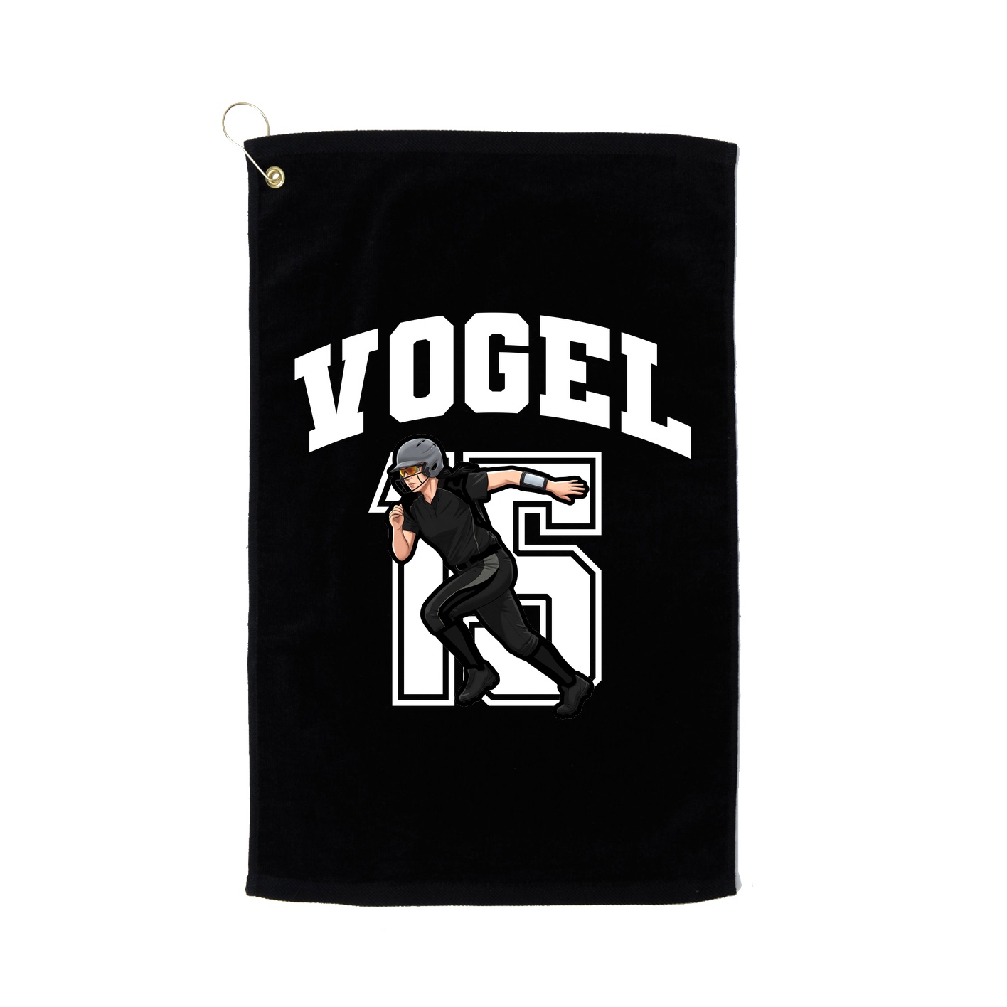 Golf Towel — Number in Black