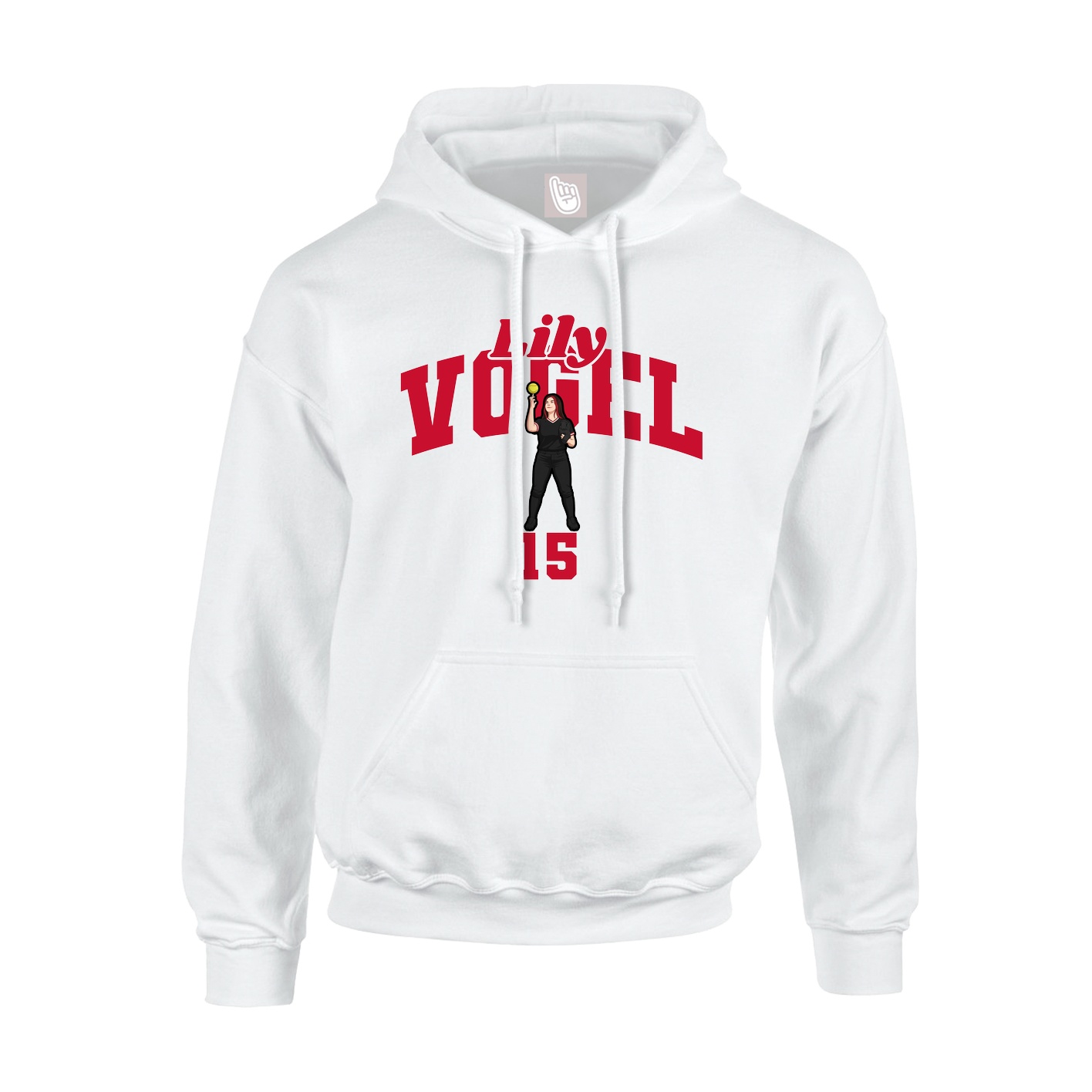 Youth Hoodie — Signature Arch in White