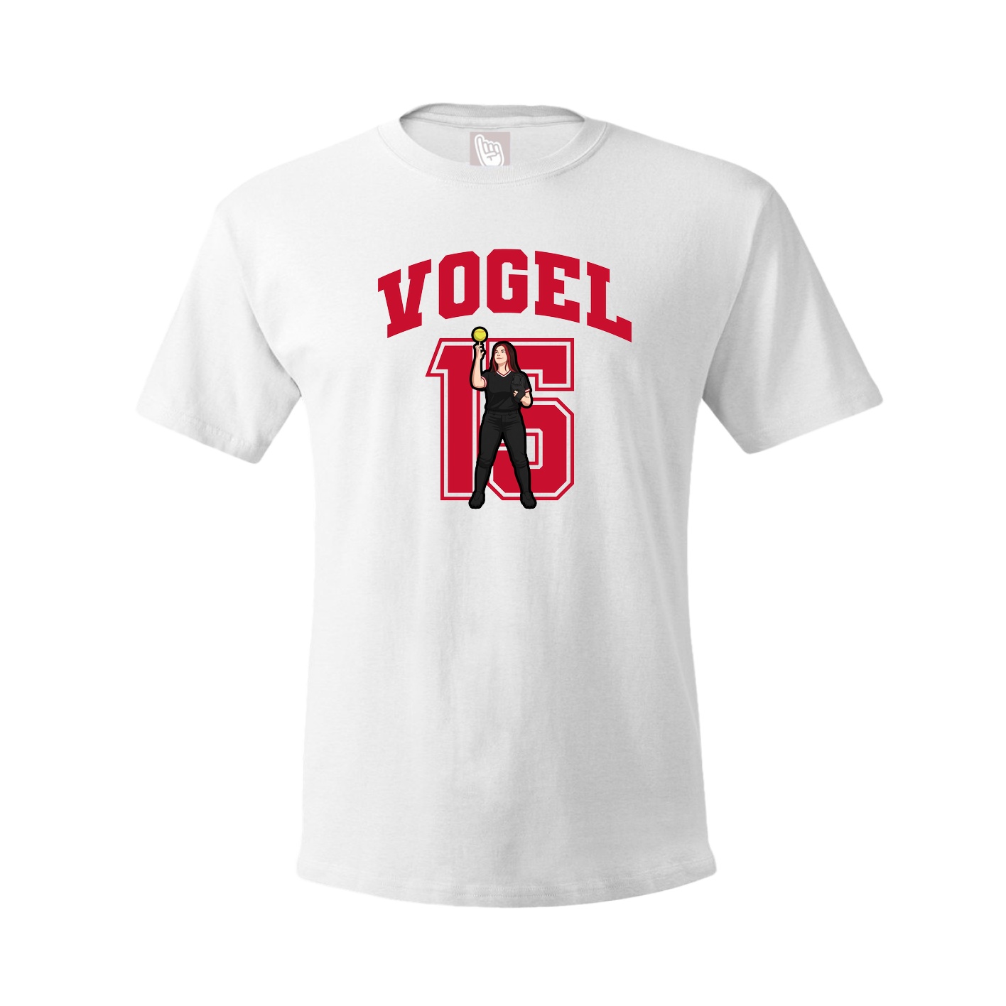 Youth Tee — Number in White