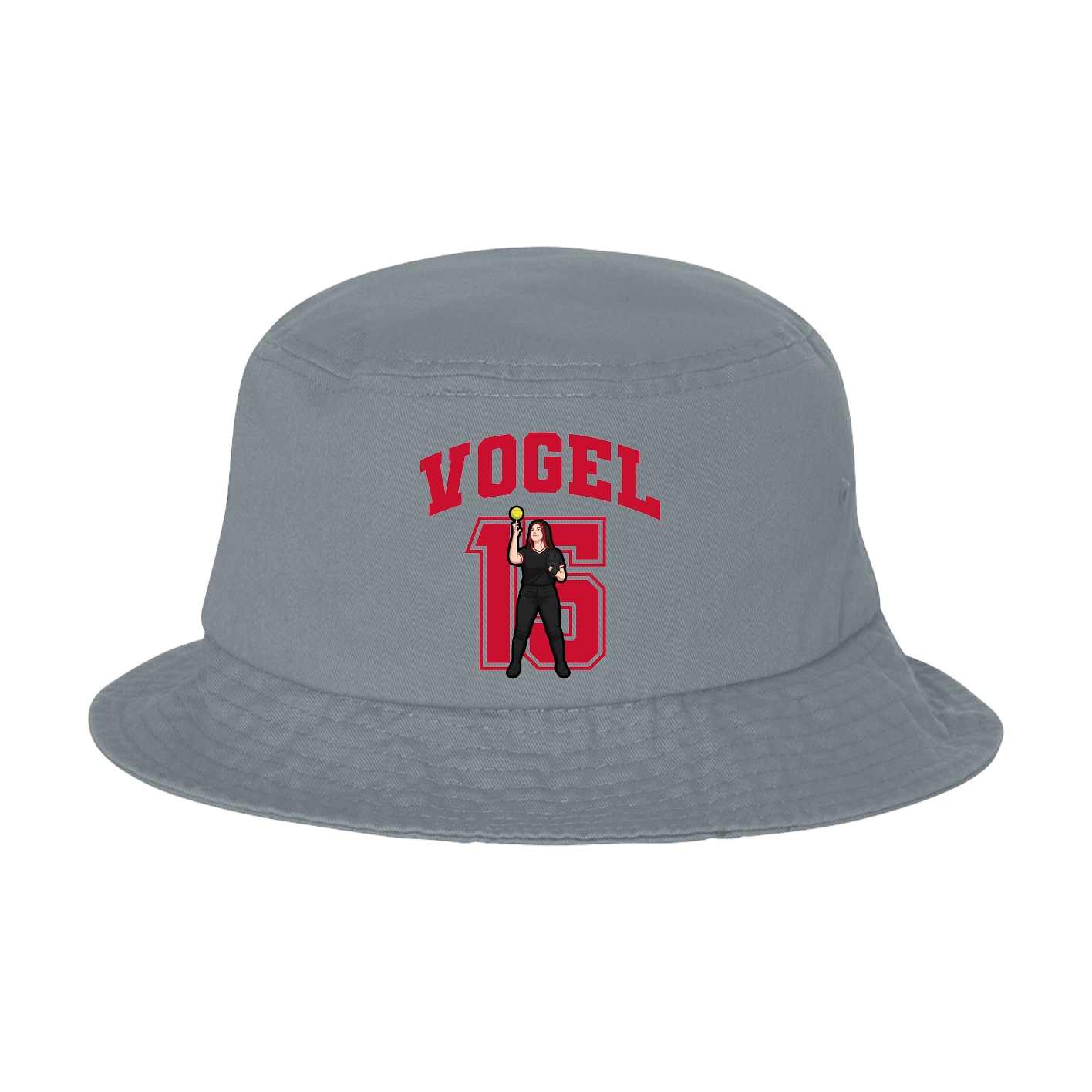 Bucket Cap — Number in Grey