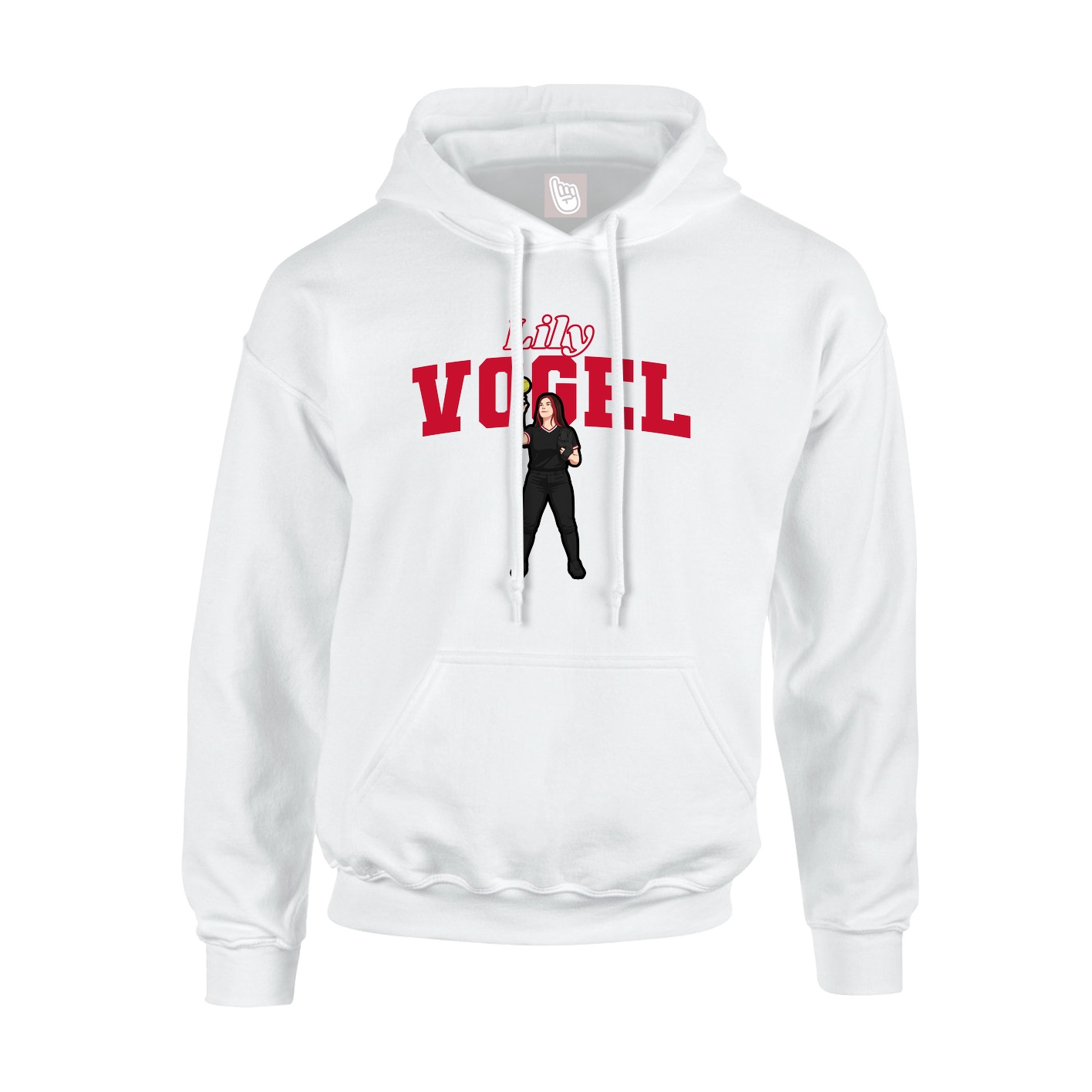 Hoodie — Name Arch in White