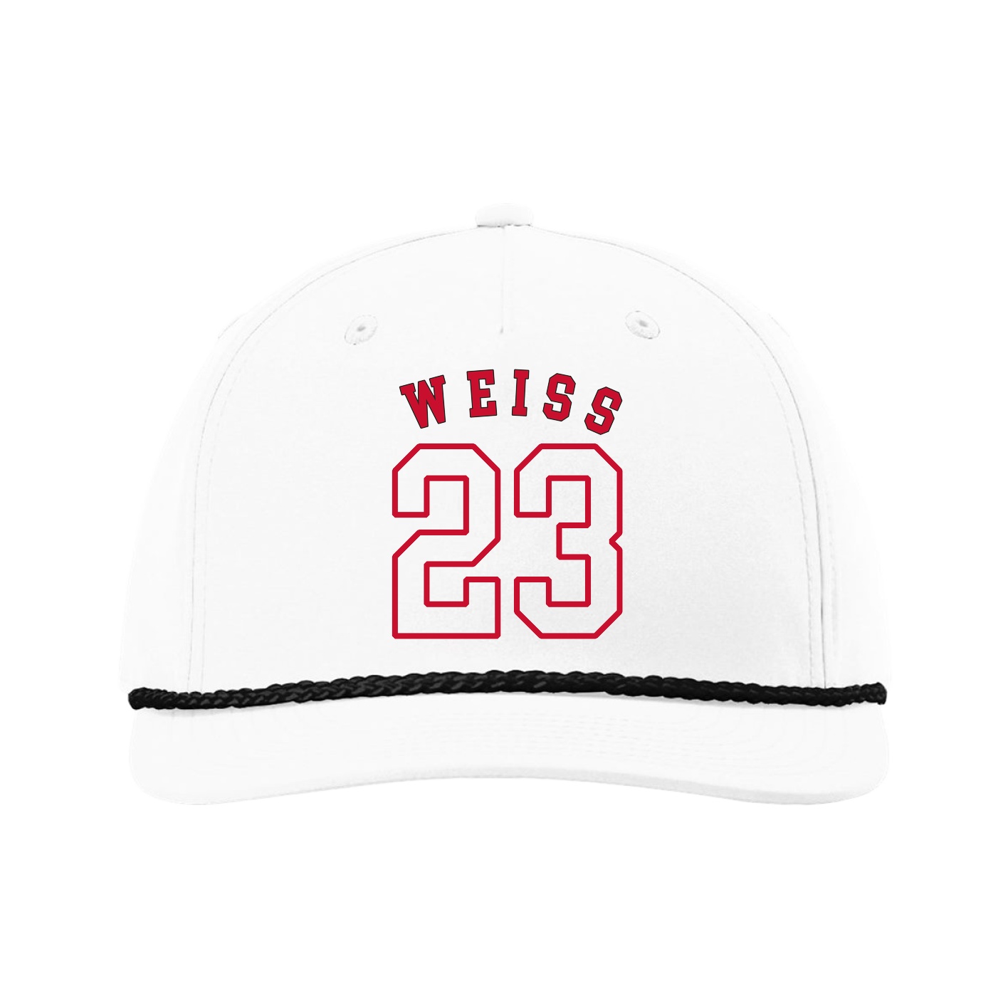 Five-Panel Classic Rope Cap — Shirsey Arch in White