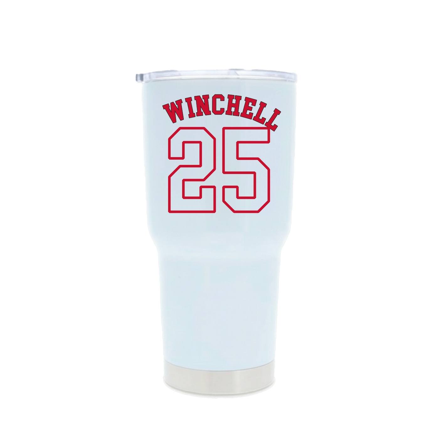 30oz Stainless Steel Tumbler — Shirsey Arch in White