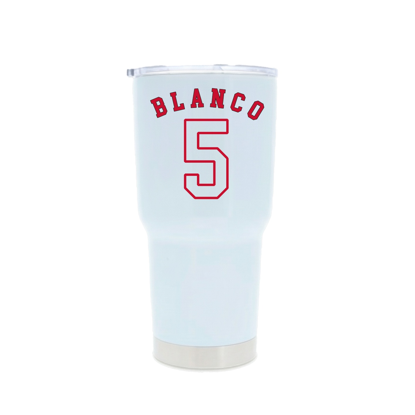 30oz Stainless Steel Tumbler — Shirsey Arch in White