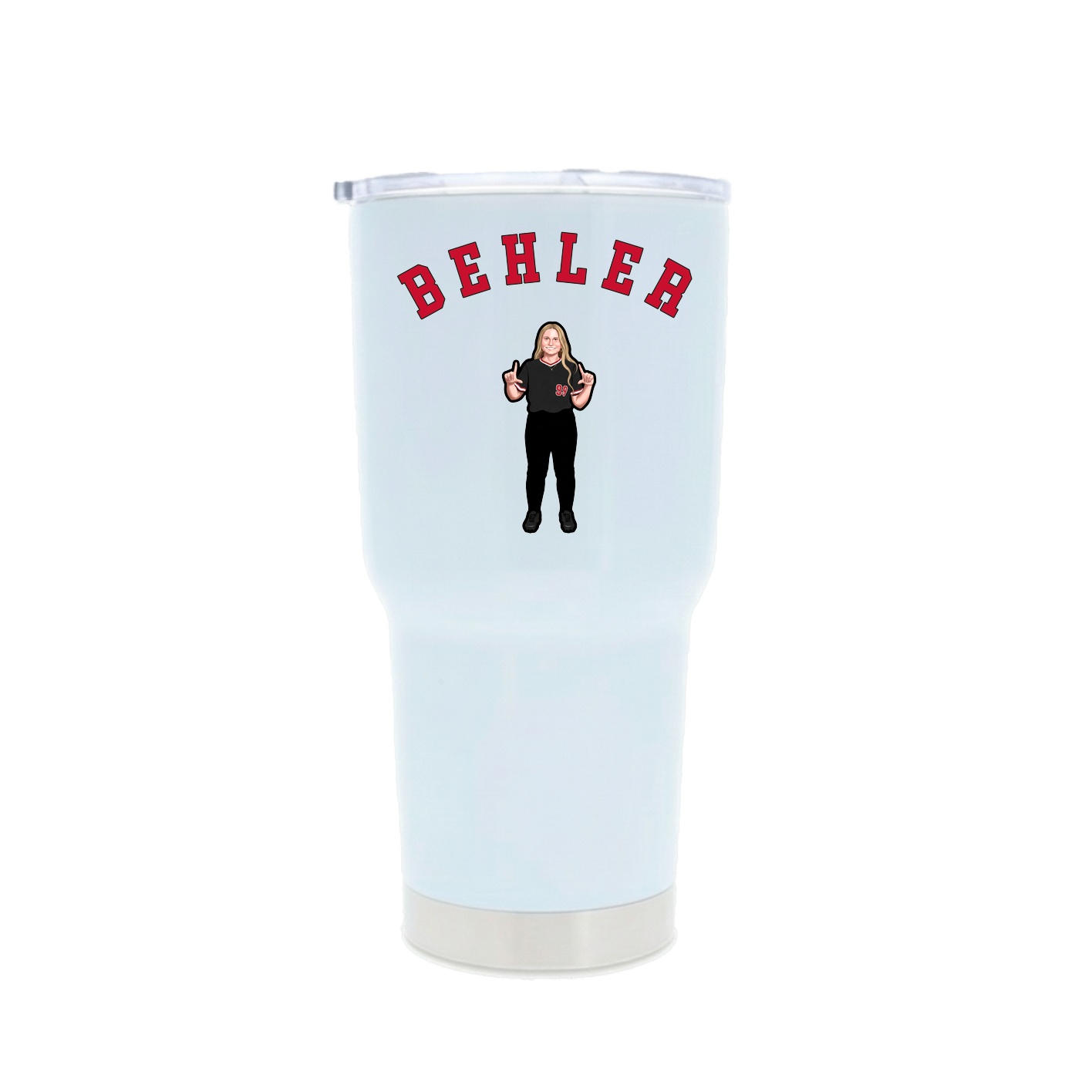 30oz Stainless Steel Tumbler — Shirsey Arch in White
