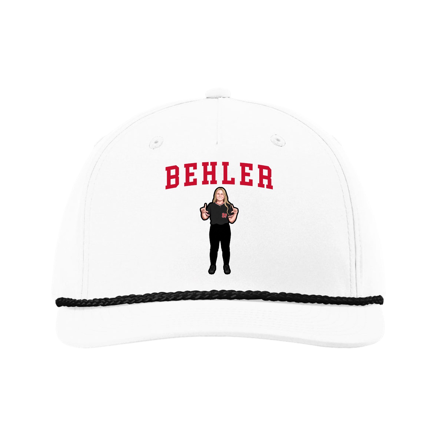 Five-Panel Classic Rope Cap — Shirsey in White