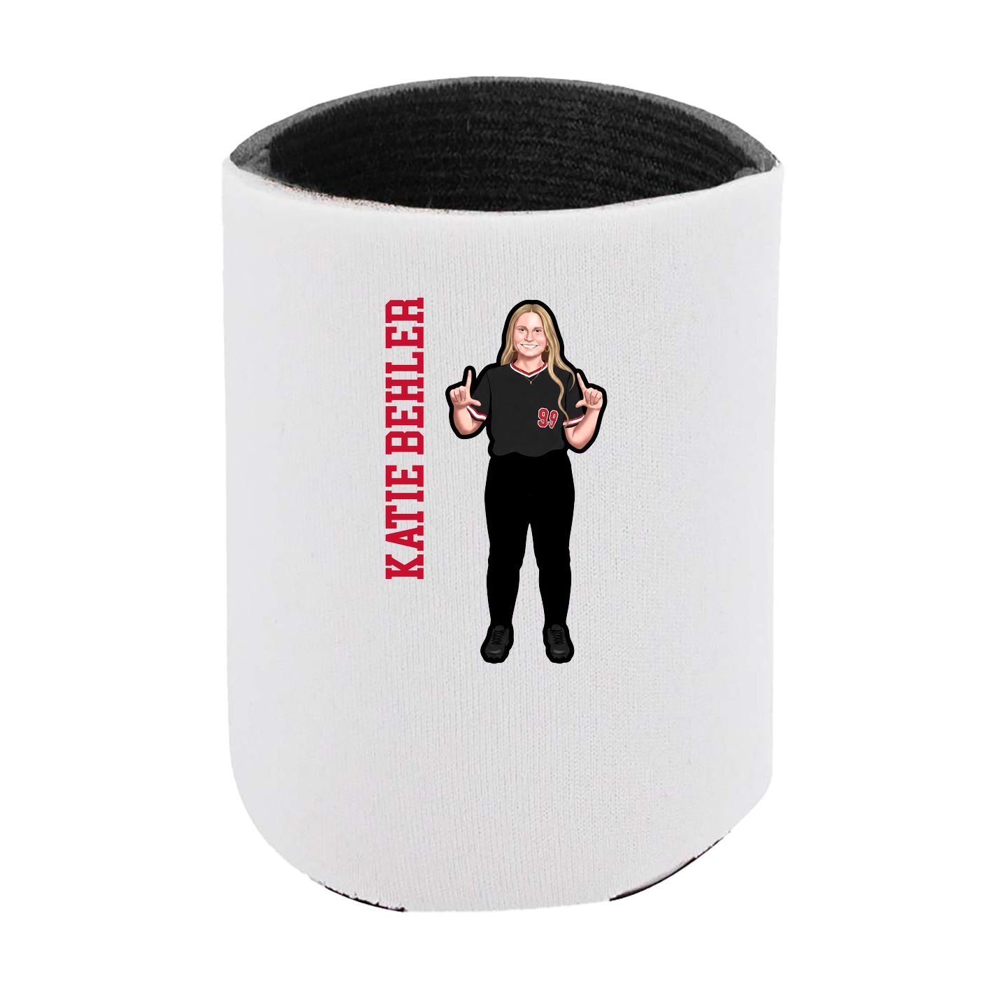 Can Holder — Name Vertical in White