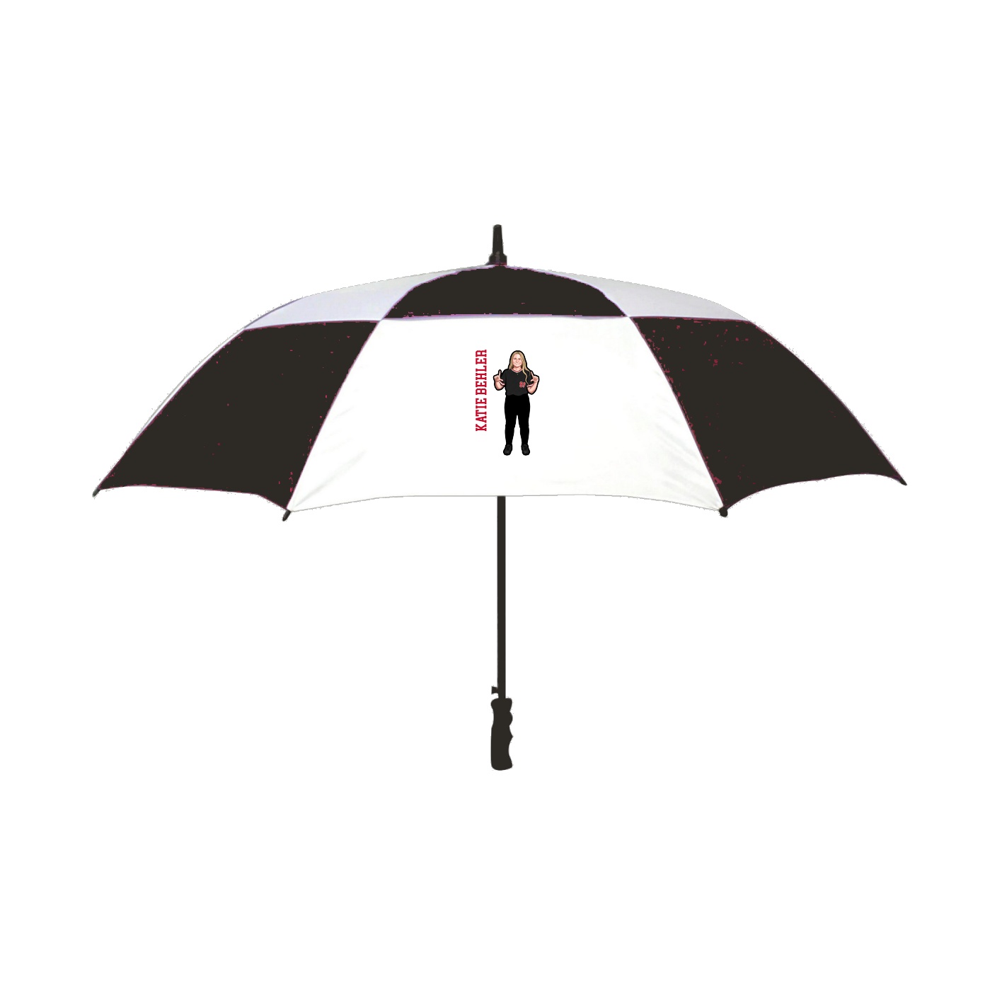 Golf Umbrella — Name Vertical in Black