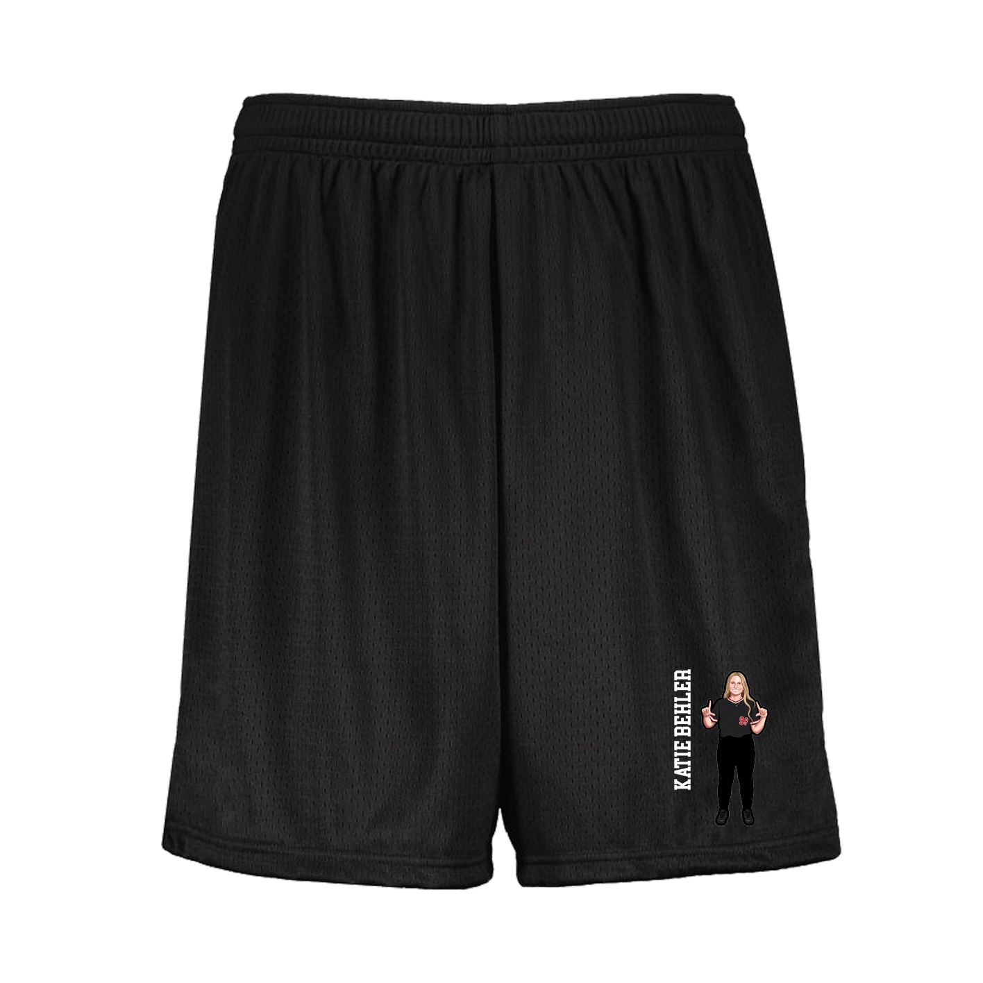 Shorts — Name Vertical in Black
