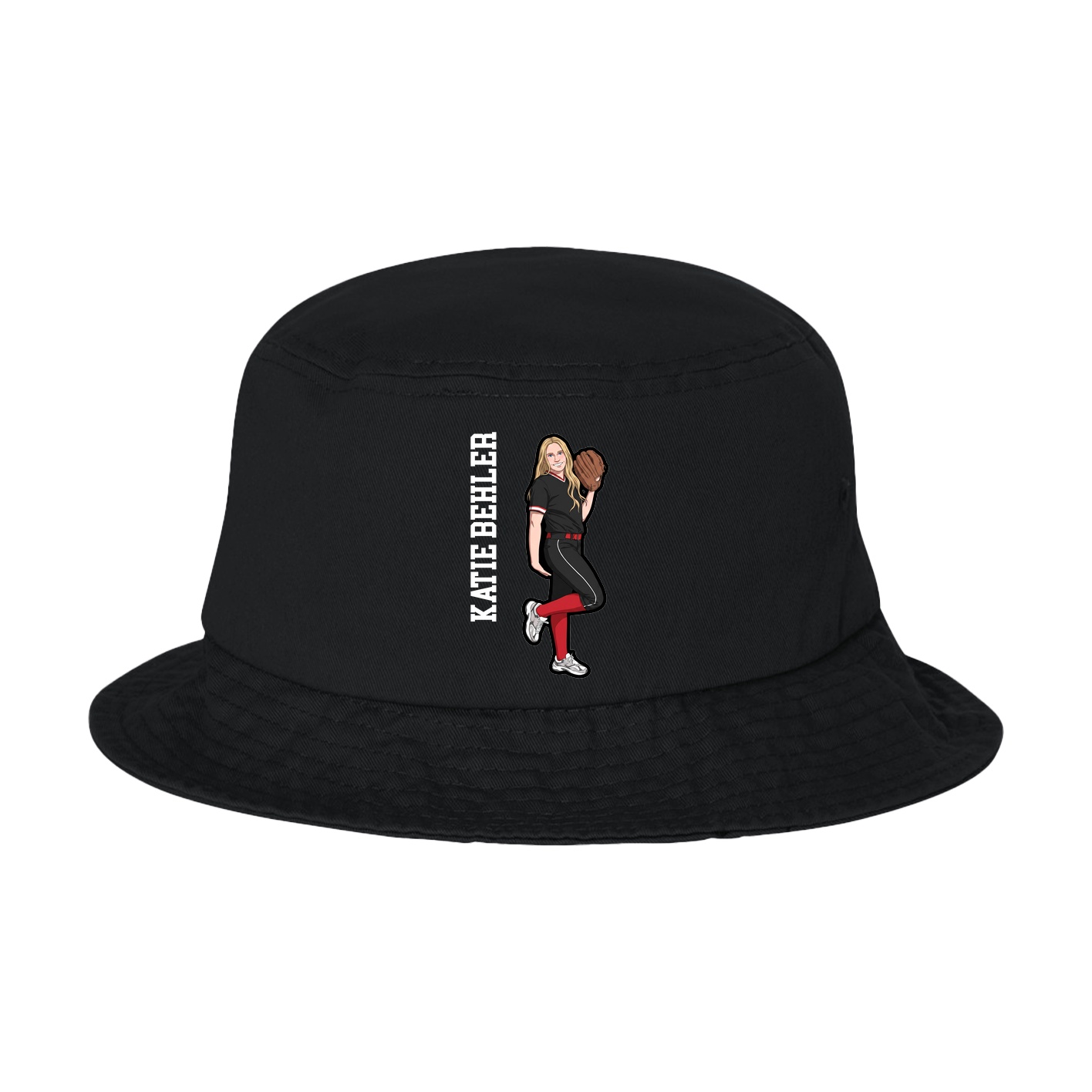 Bucket Cap — Name Vertical in Black