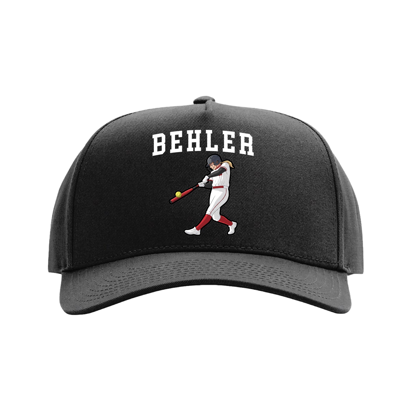 Full Fabric Five-Panel Champ Cap — Shirsey in Black