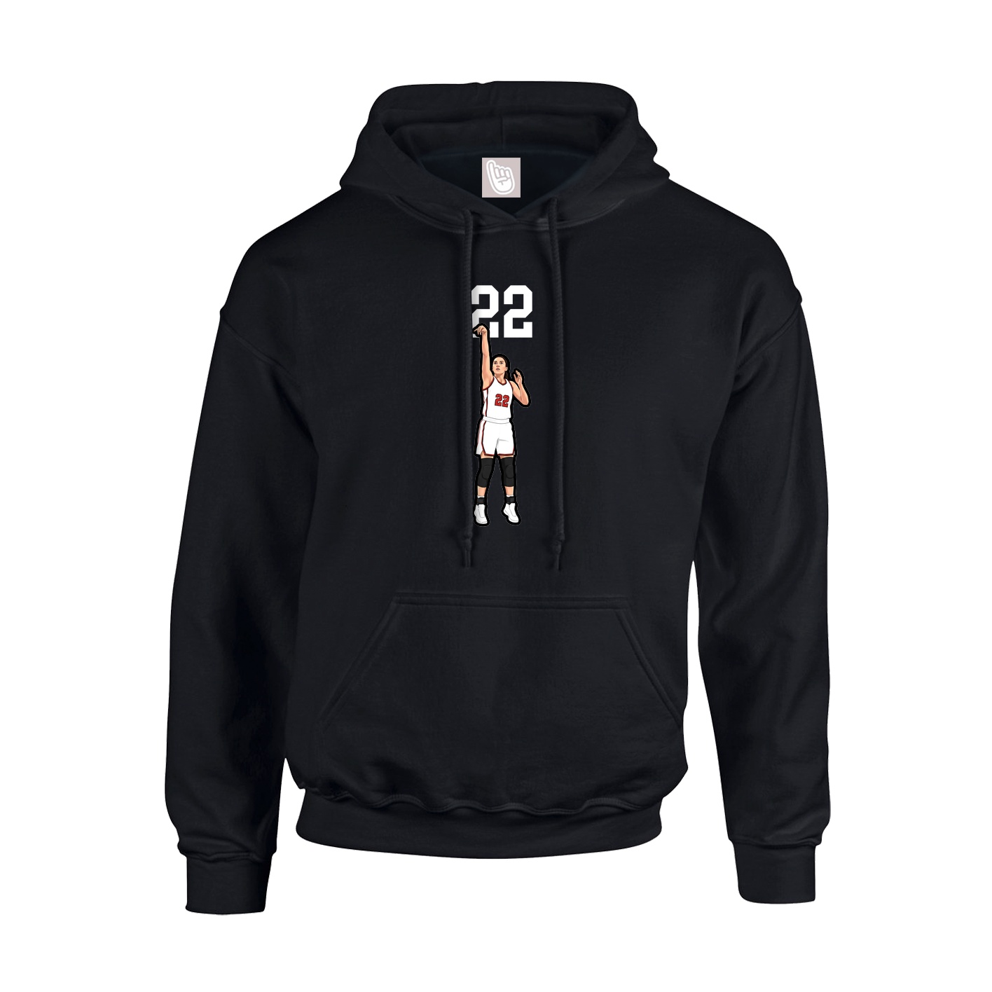 Hoodie — Number Top in Black