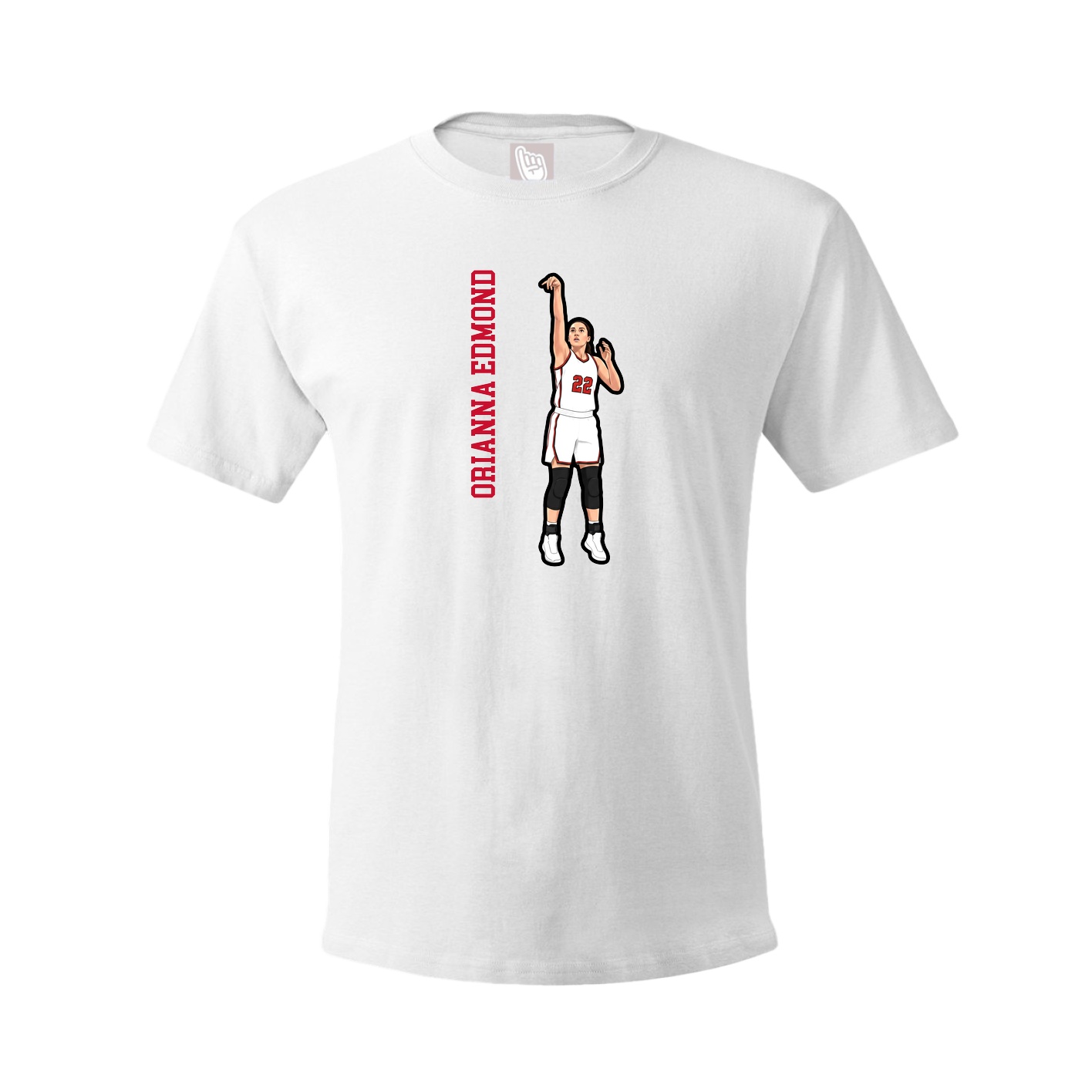 Youth Tee — Name Vertical in White
