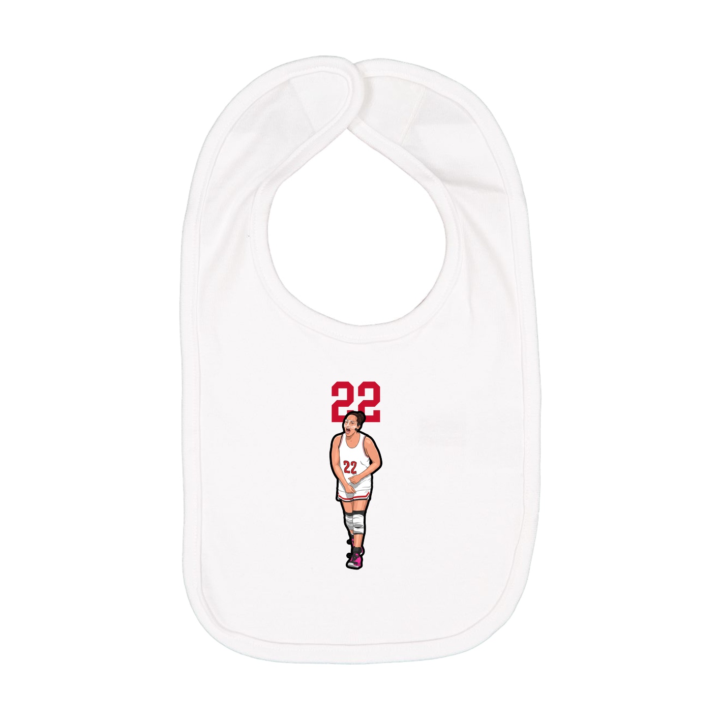 Infant Bib — Number Top in White