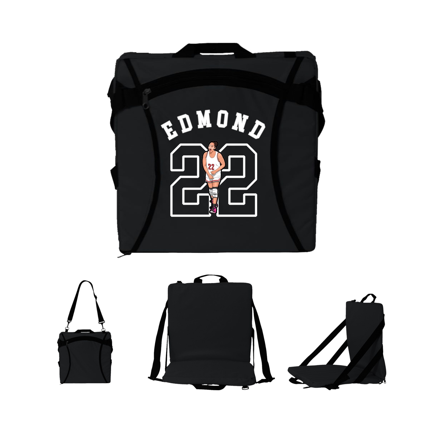 Folding Stadium Seat — Shirsey Arch in Black