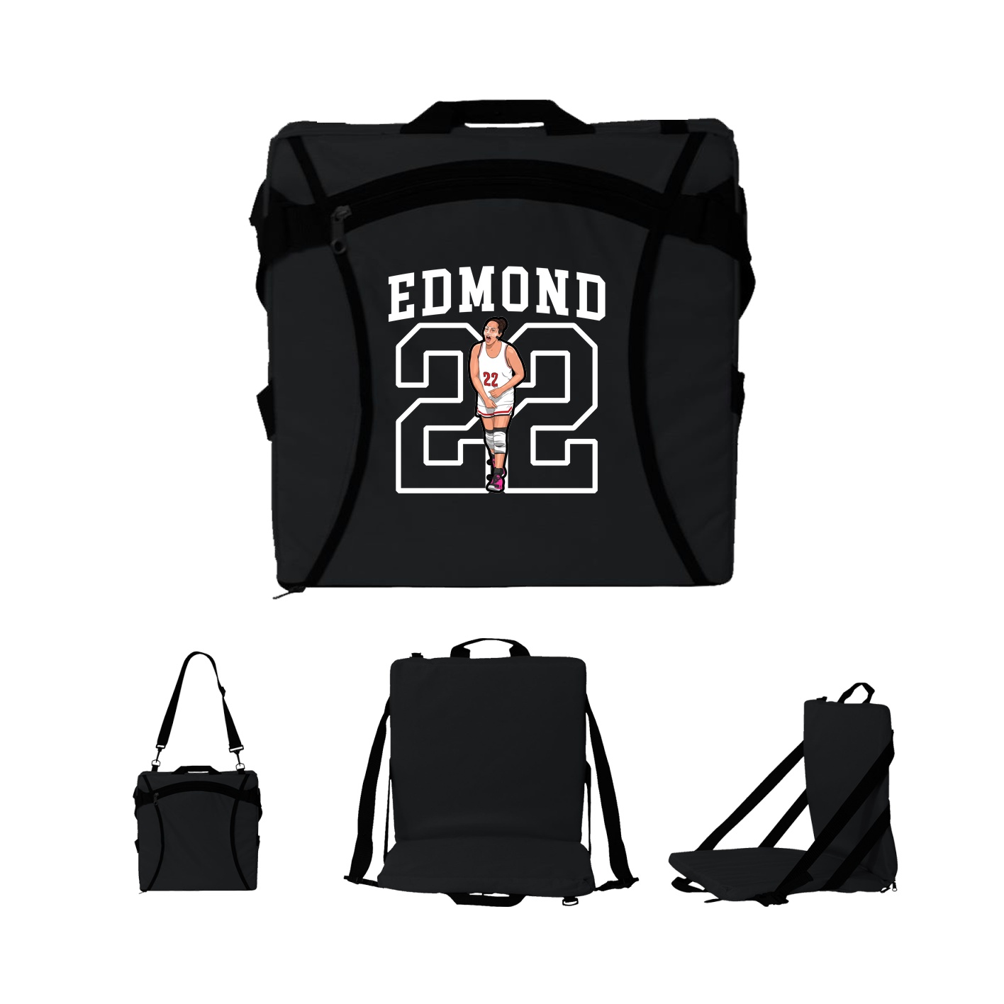 Folding Stadium Seat — Shirsey in Black