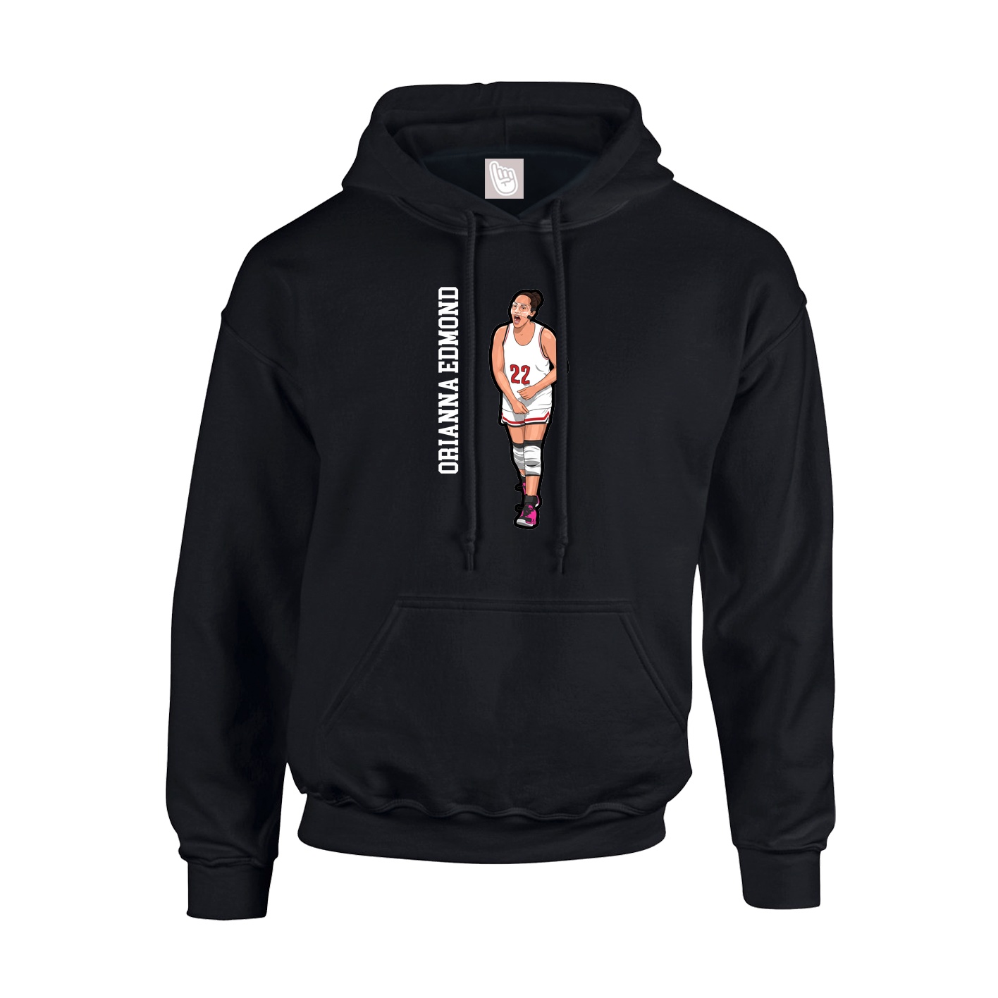 Hoodie — Name Vertical in Black