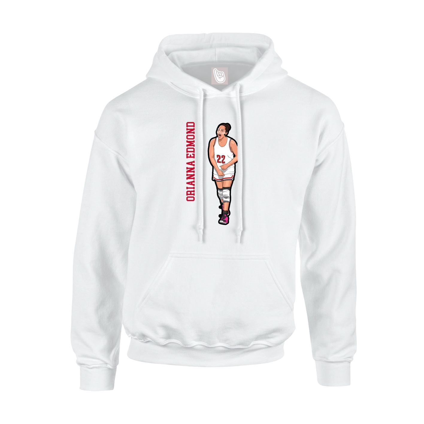 Youth Hoodie — Name Vertical in White