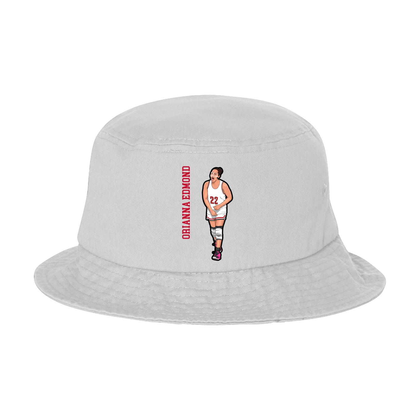 Bucket Cap — Name Vertical in White