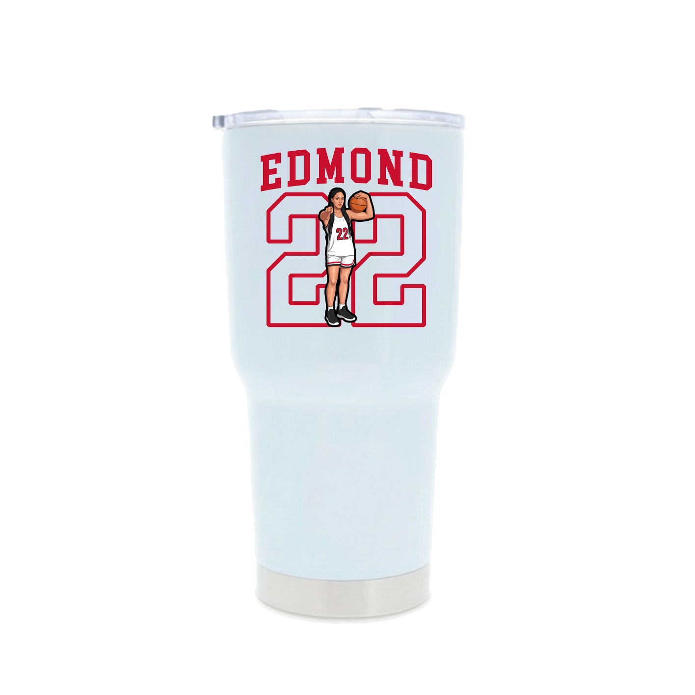 30oz Stainless Steel Tumbler — Shirsey in White