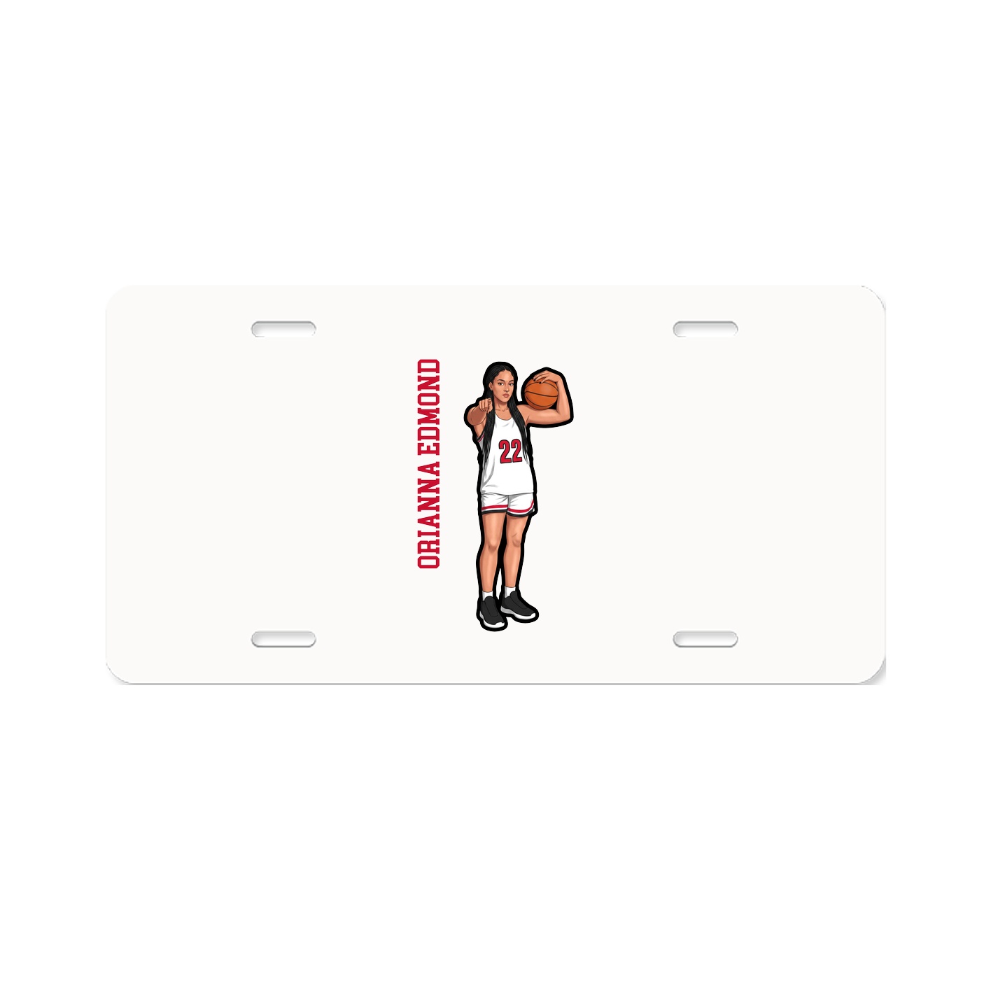 License Plate — Name Vertical in Classic